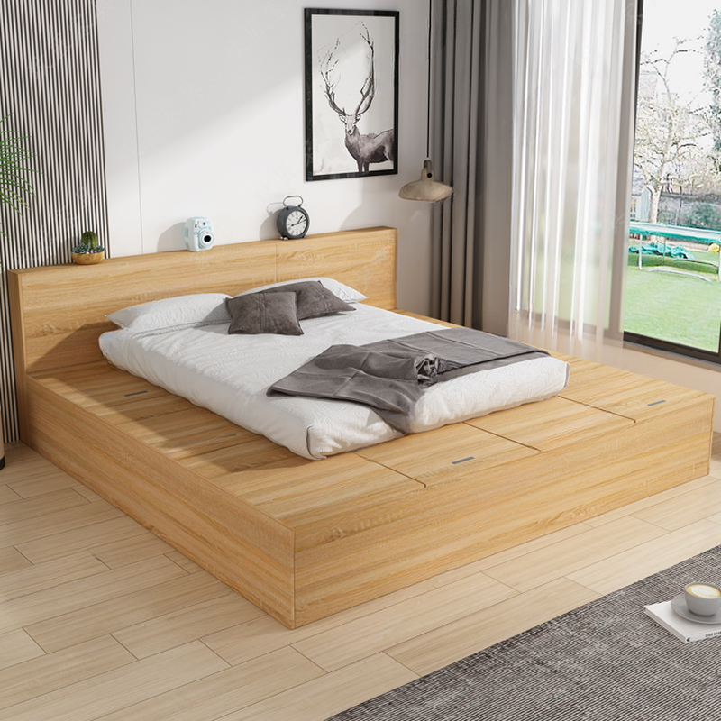 Natural Modern Bed with Storage | Ormau - image 2