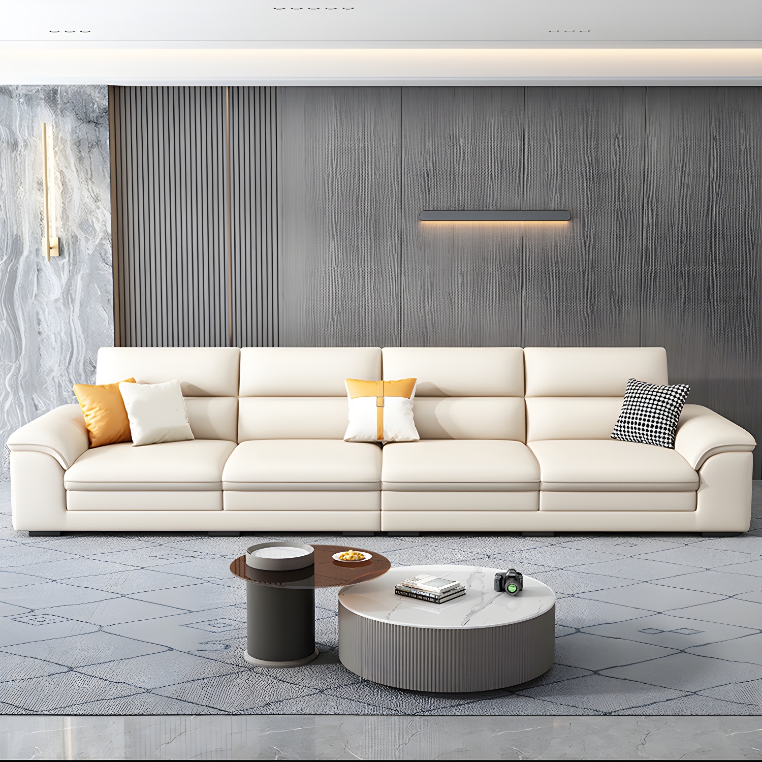 Modern Beige Sectional Sofa | Ormau - image 13