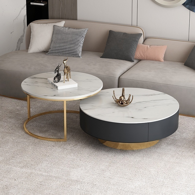 Elegant Stone & Gold Coffee Table | Ormau - image 4