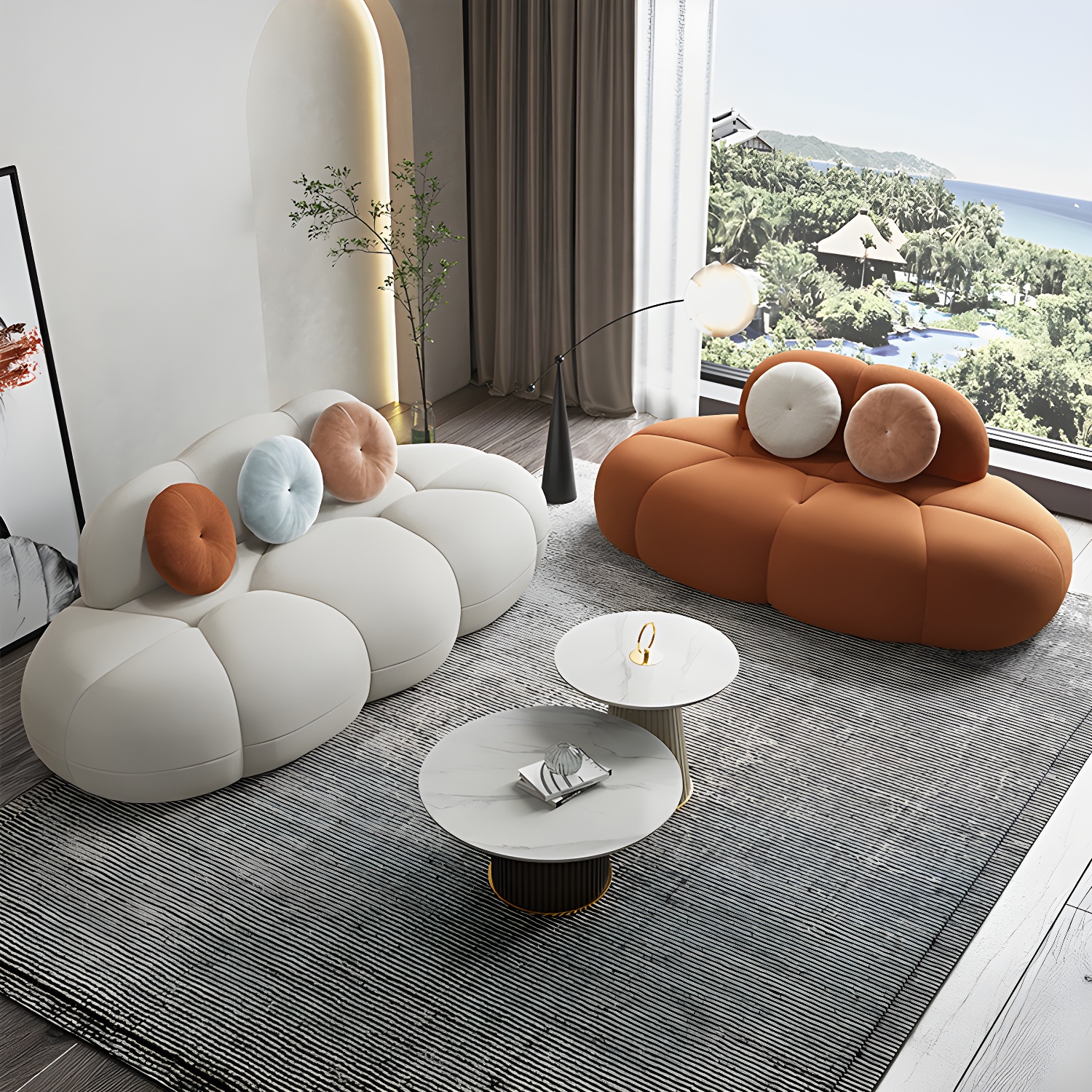 Wool Sofa with Pillows | Ormau - image 13