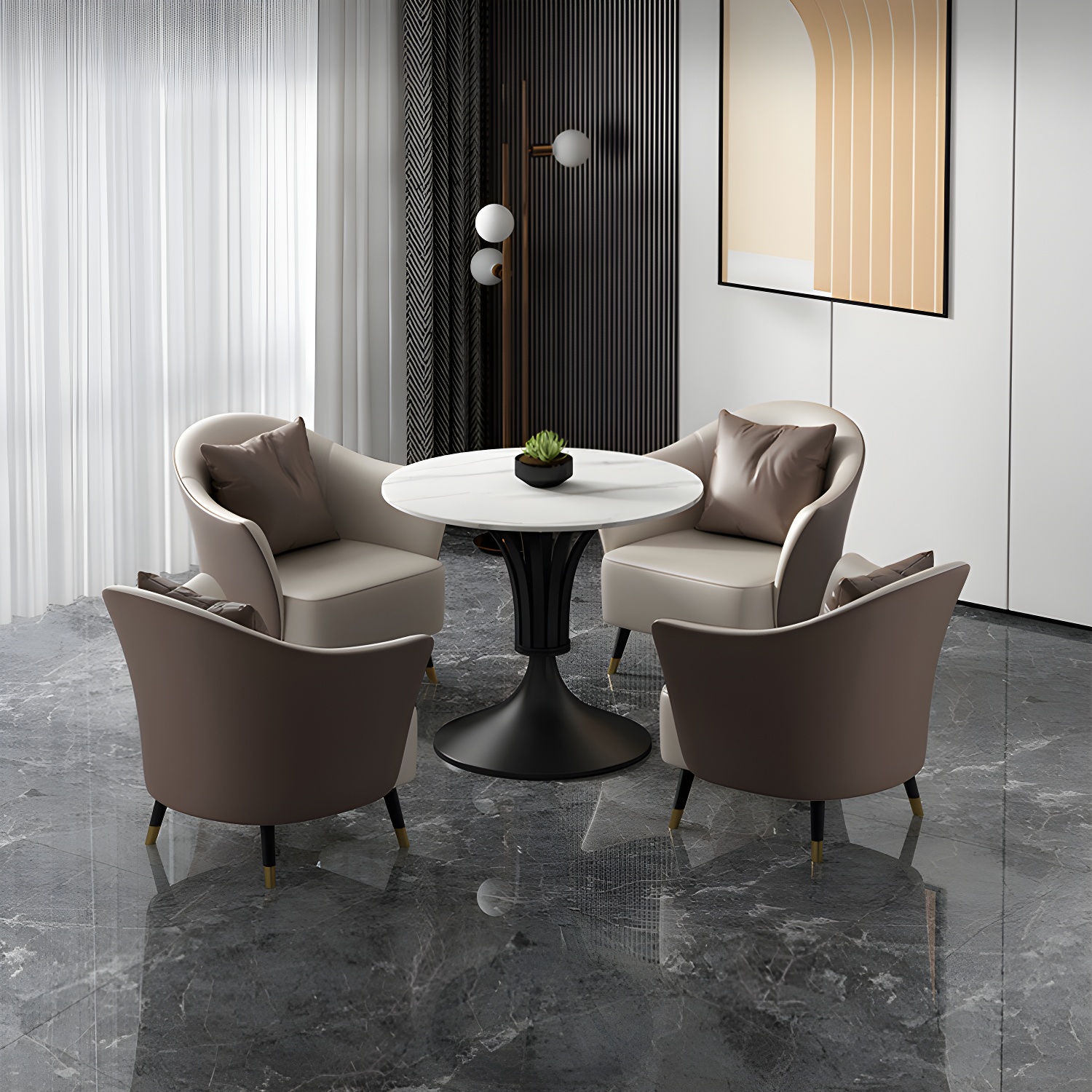 Glam Stone Dining Set | Ormau - image 4