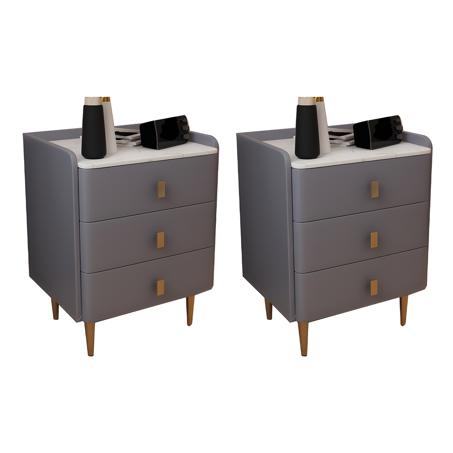 Glam Accent Table Nightstand | Ormau - image 33