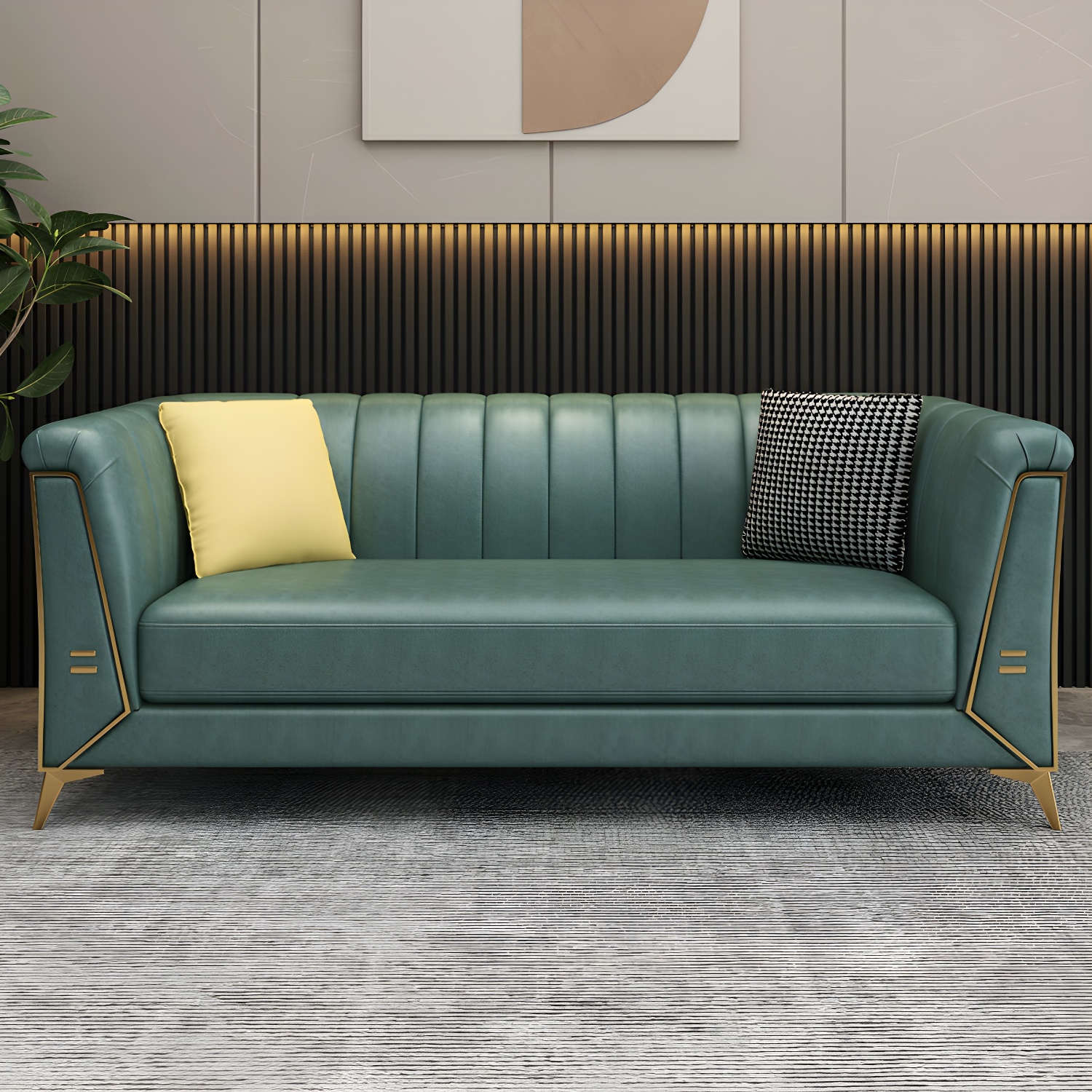 Glam Wood Frame Sofa | Ormau - image 39