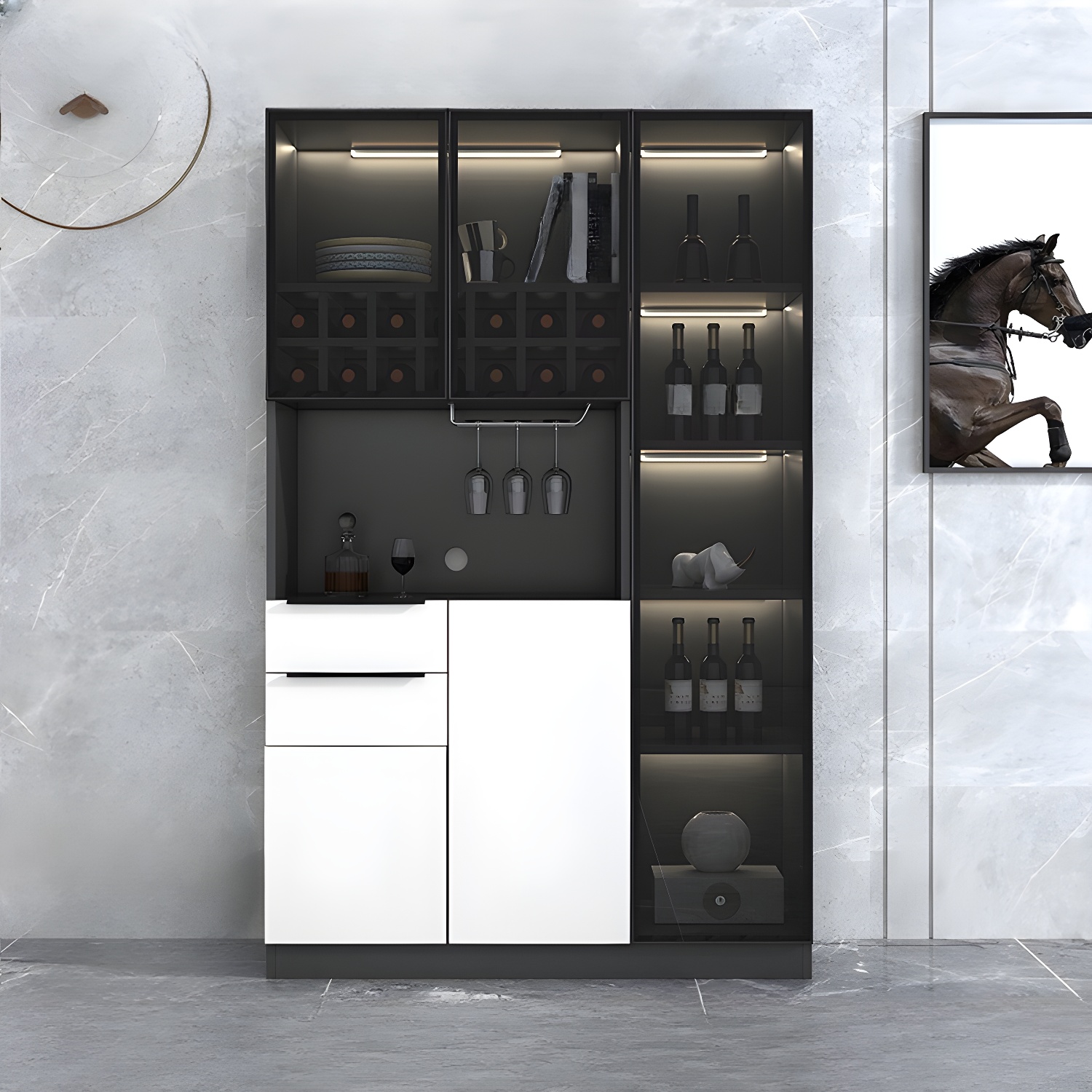 Elegant Glass Door Sideboard | Ormau - image 35