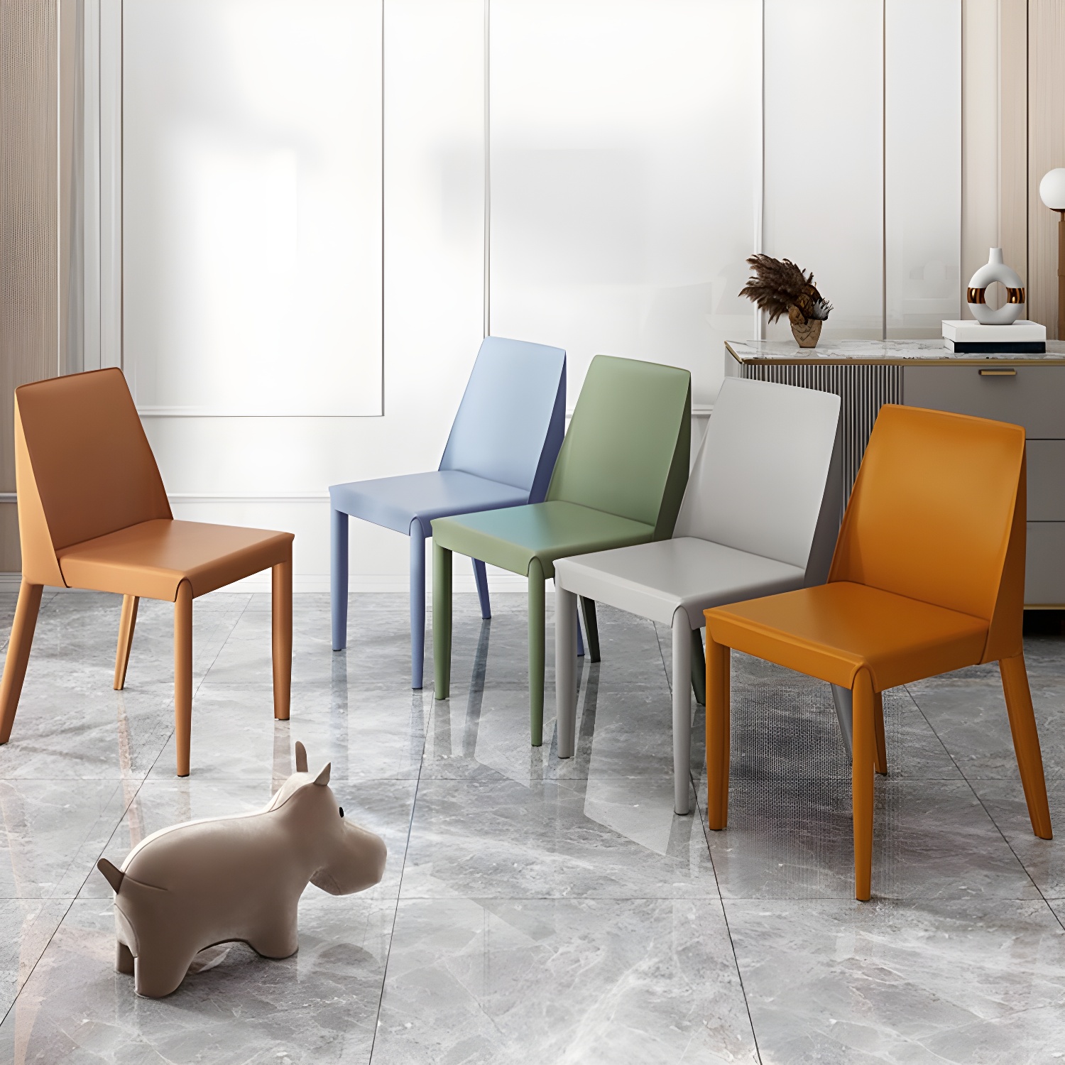 Modern Leather Dining Chair | Ormau - image 13