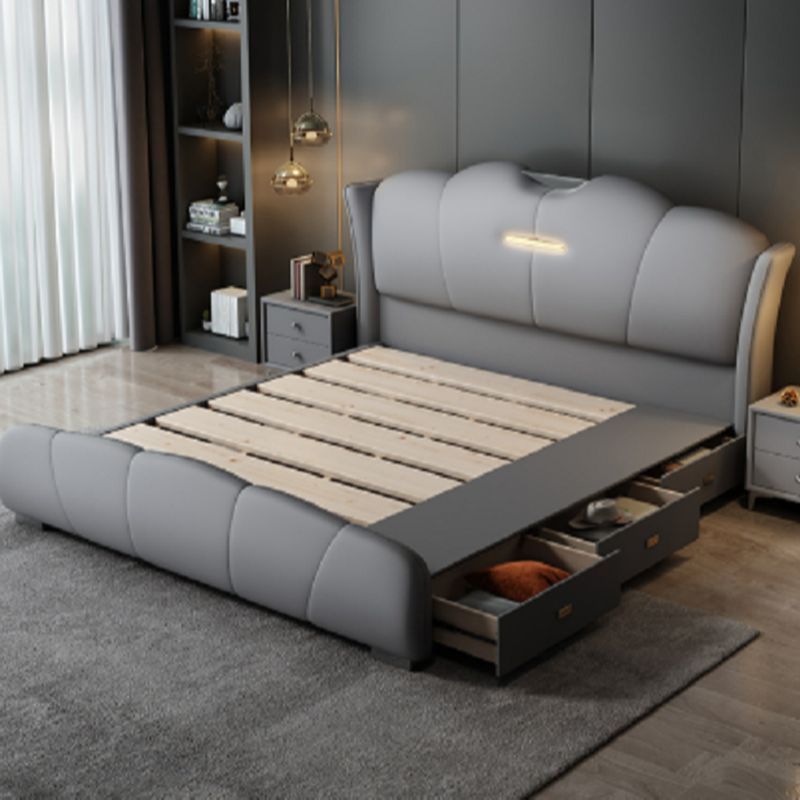 Light Gray Panel Bed | Ormau - image 25