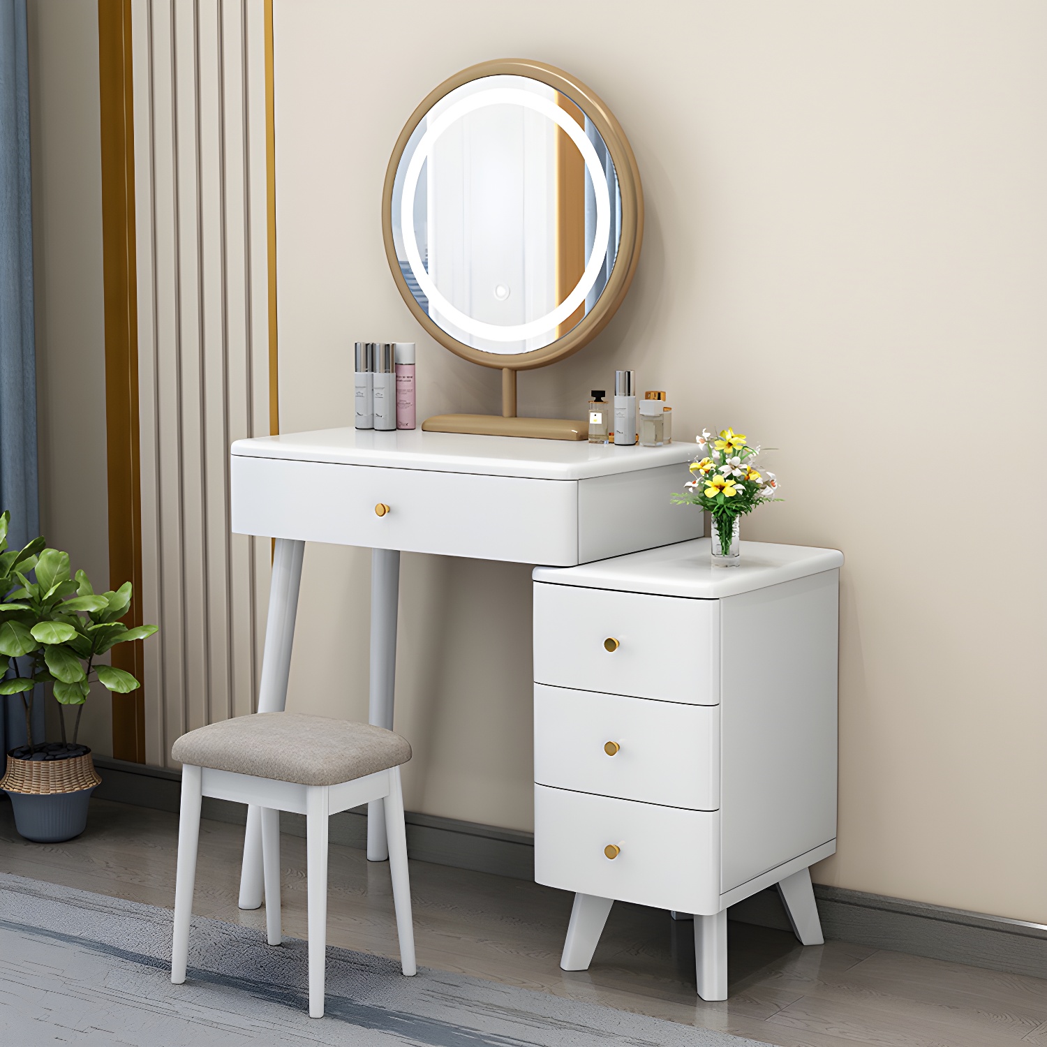 Modern Vanity Desk with Mirror | Ormau - image 6