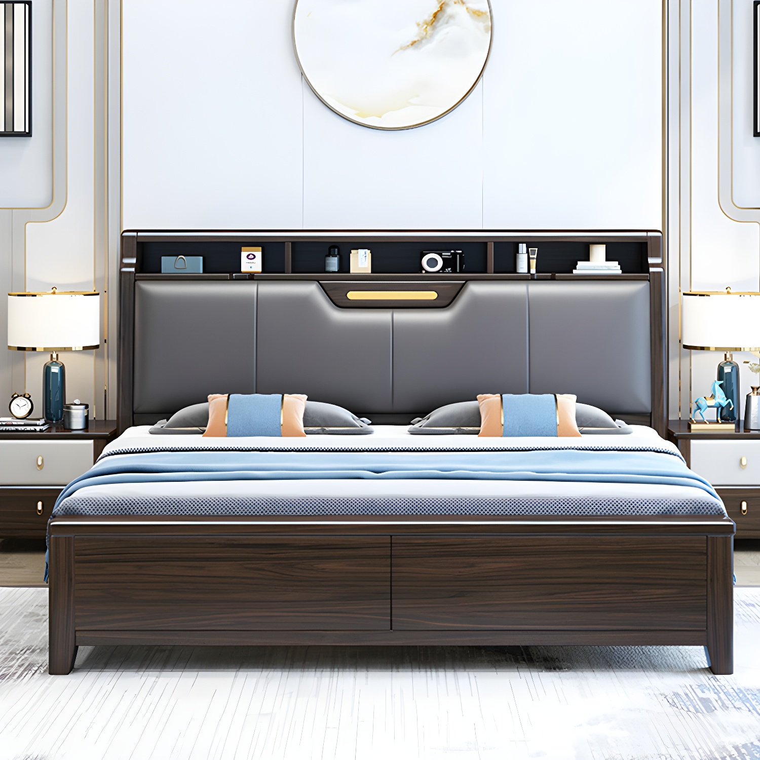 Upholstered Wood Bed | Ormau - image 1