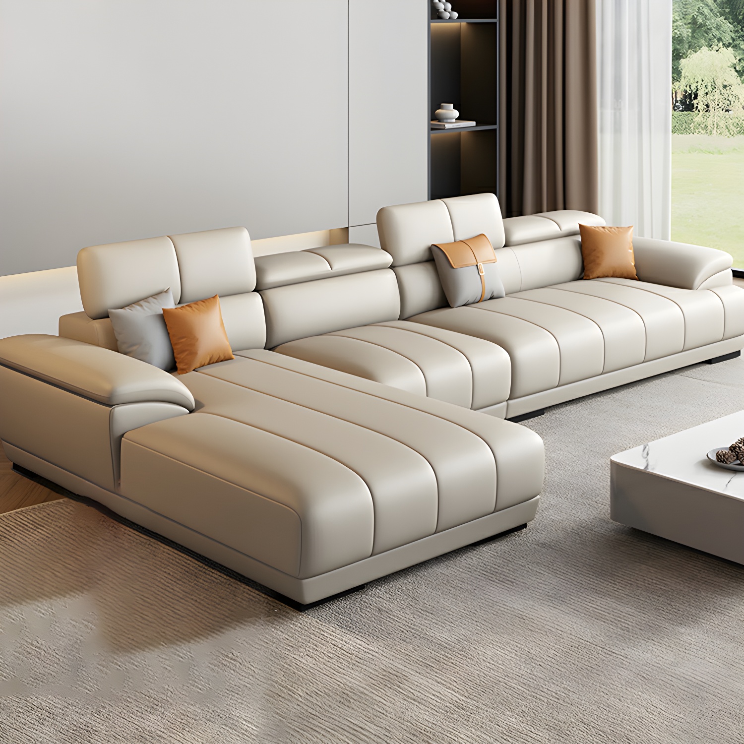 Elegant Leather Sectional | Ormau - image 4