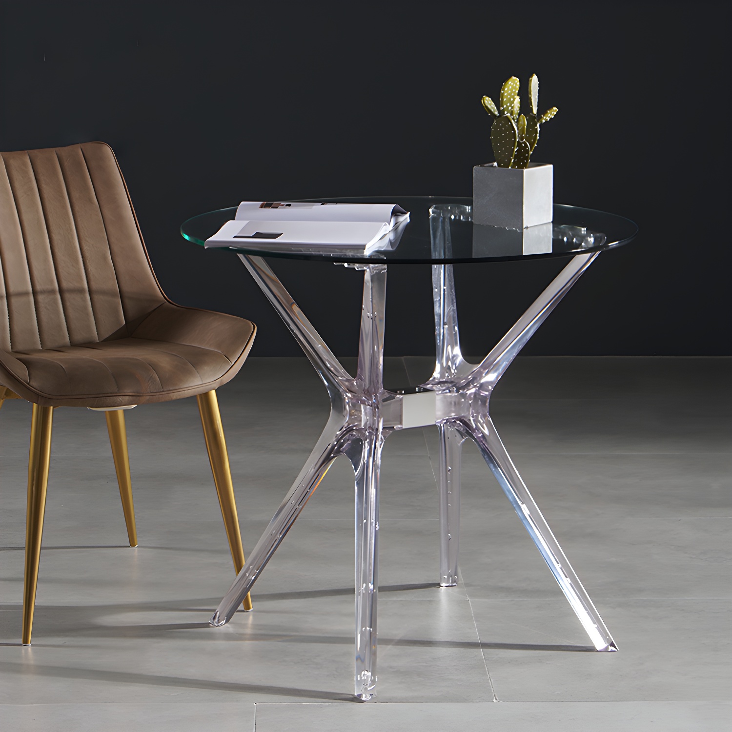 Modern Round Glass Dining Table | Ormau - image 10