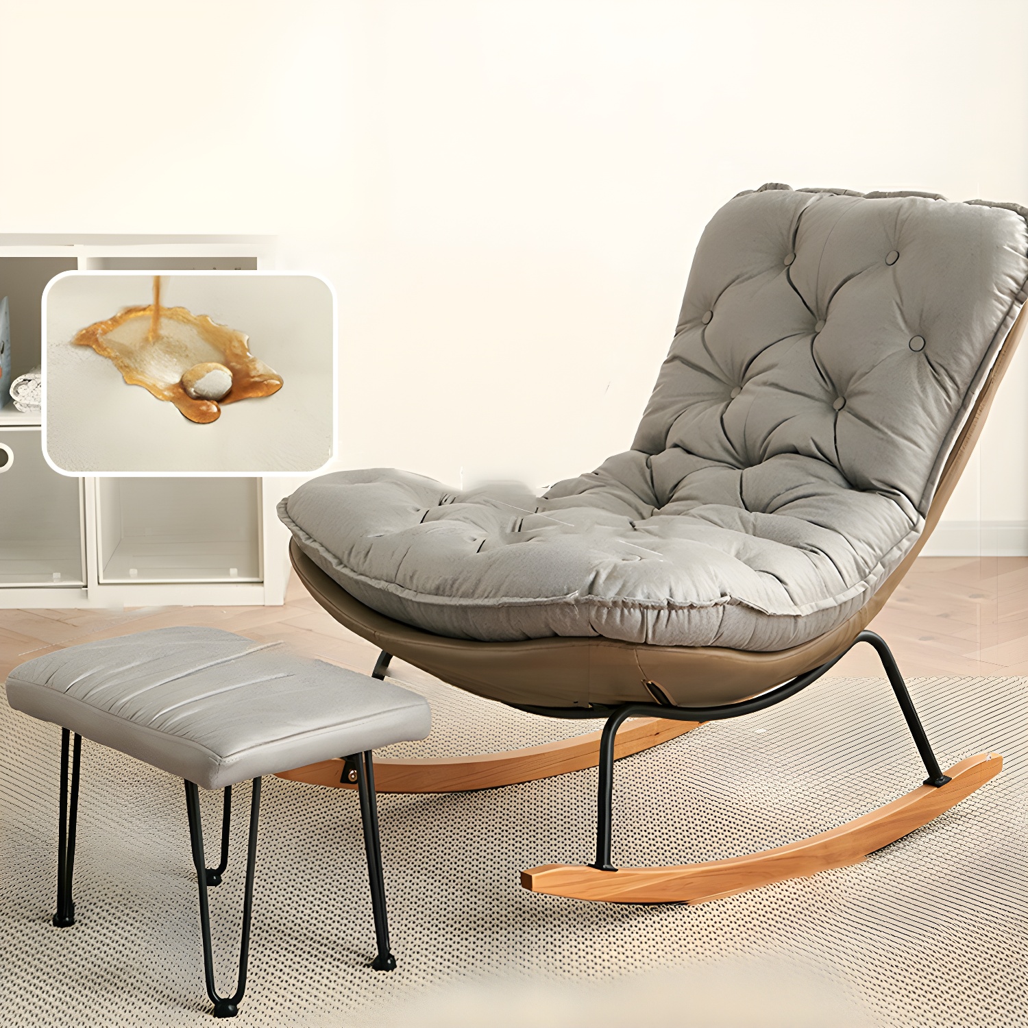 Button-Tufted Rocking Chair | Ormau - image 17