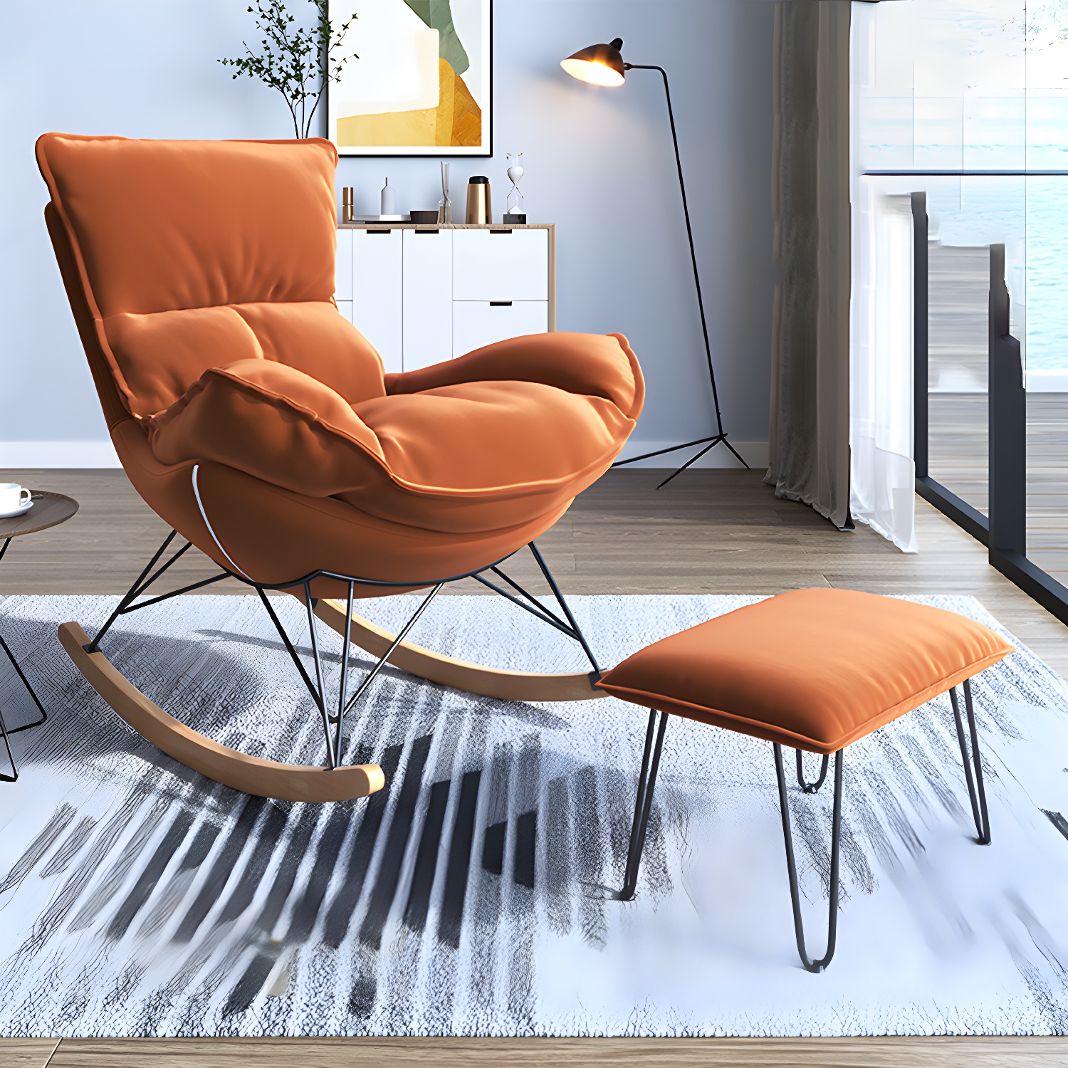 Contemporary Rocker & Ottoman | Ormau - image 27