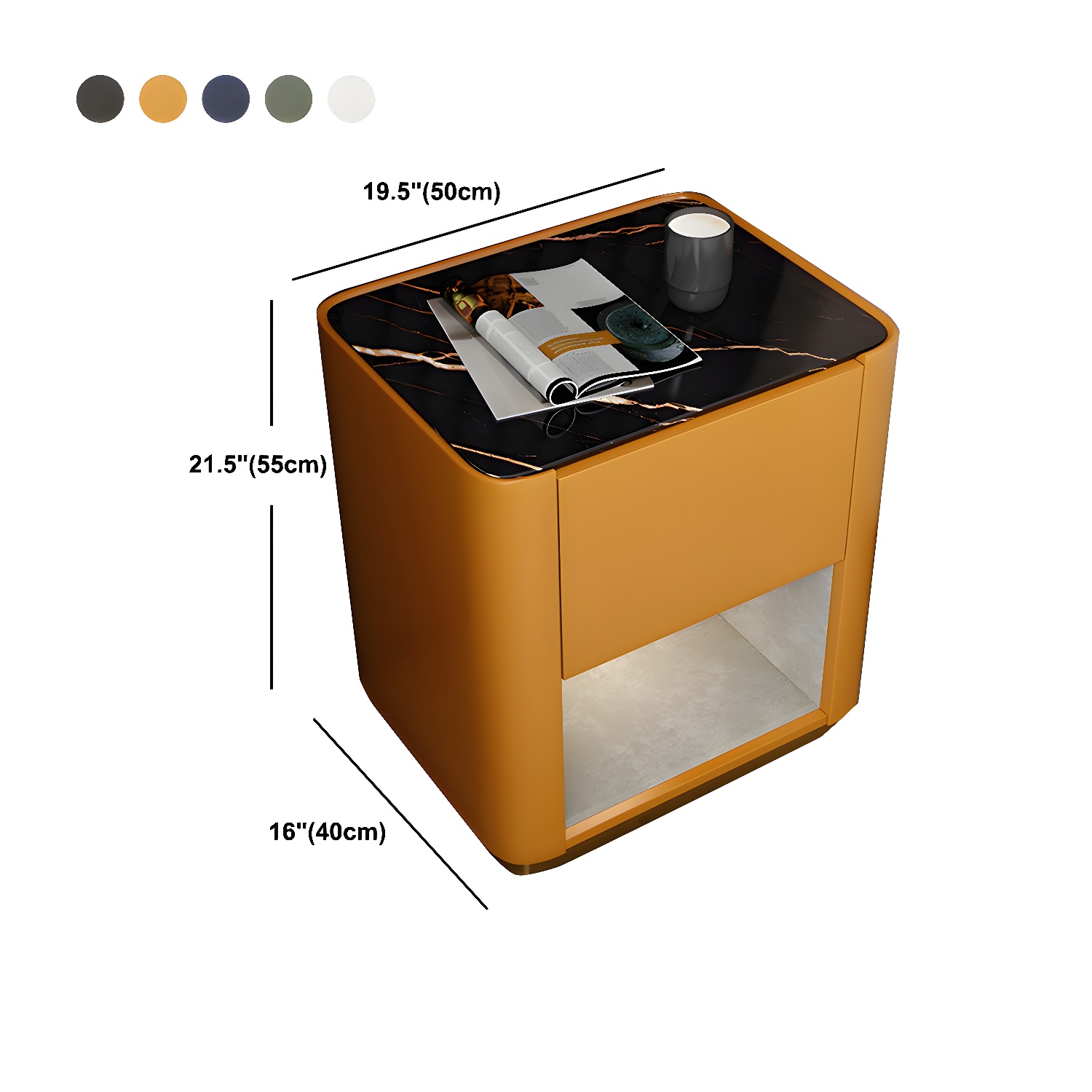 Modern Stone & Wood Nightstand | Ormau - image 19