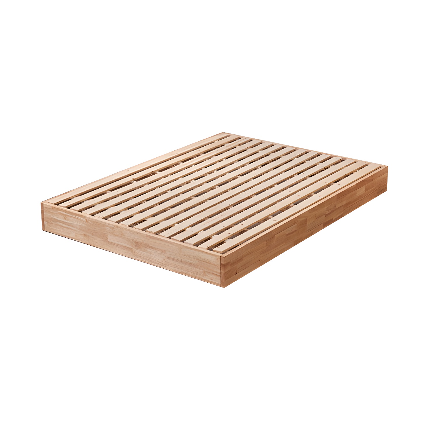 Natural Wood Platform Bed | Ormau - image 5