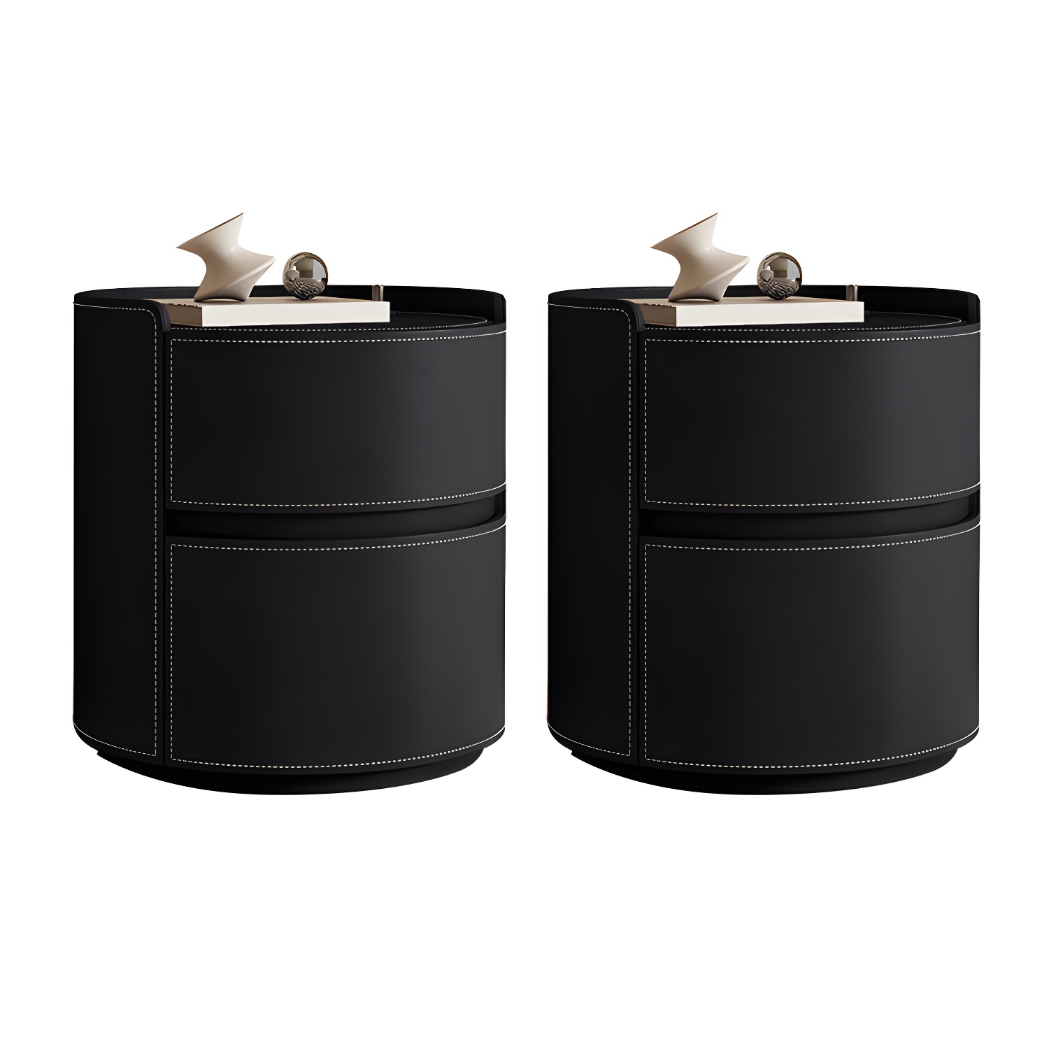 Chic Round Nightstand | Ormau - image 26