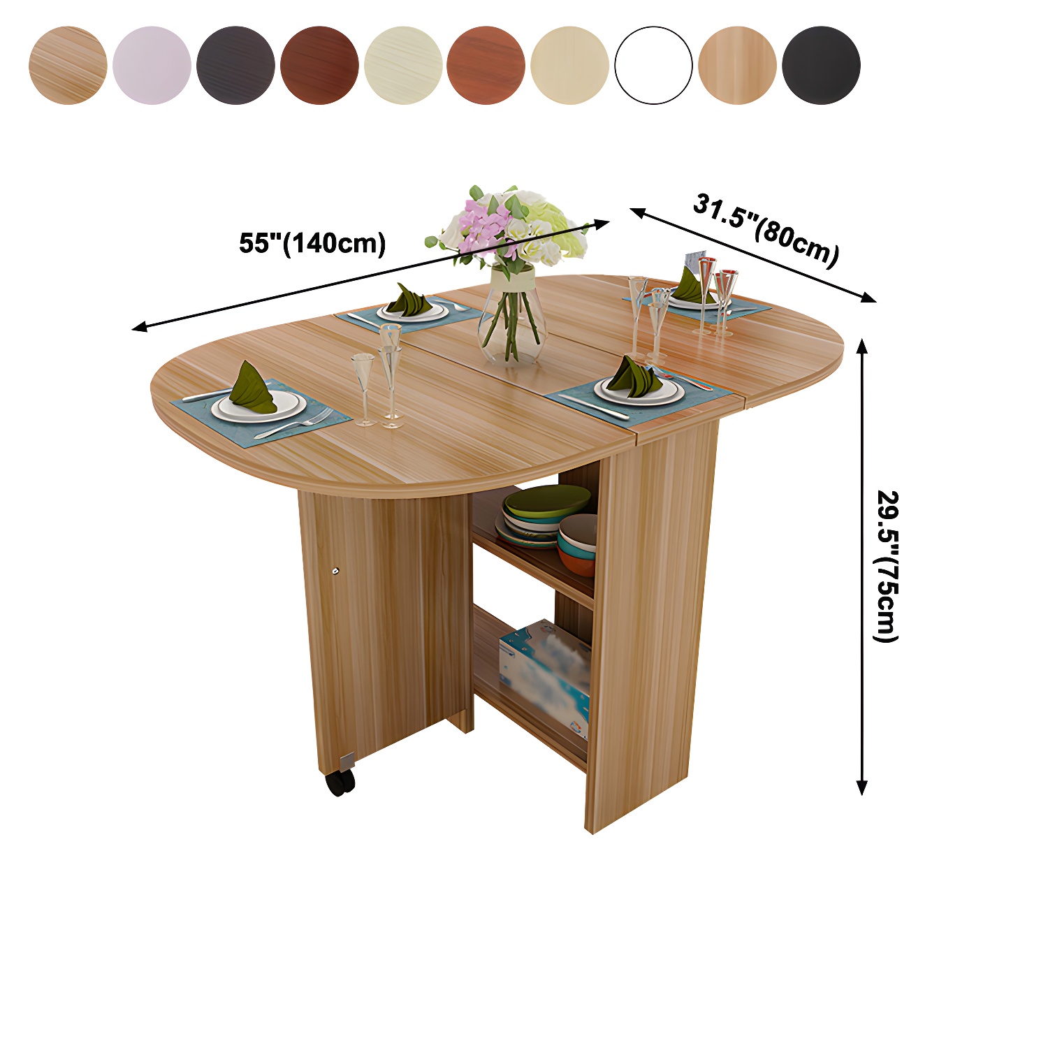 Oval Drop Leaf Table | Ormau - image 17