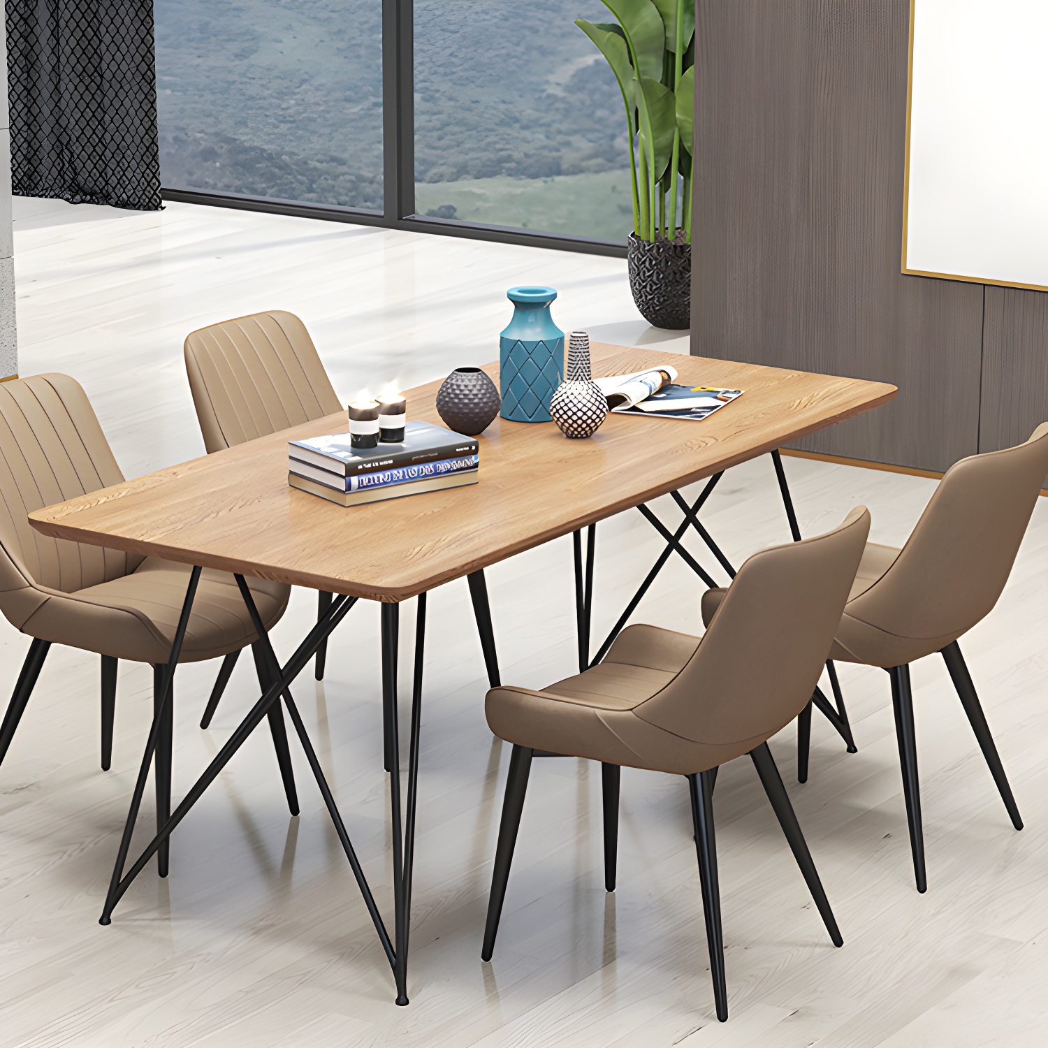 Faux Leather Dining Side Chair | Ormau - image 8