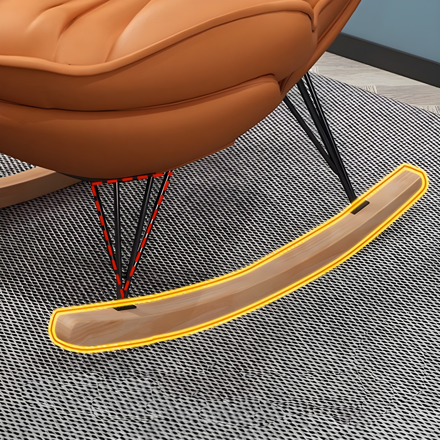Modern Rocking Chair with Ottoman | Ormau - image 15