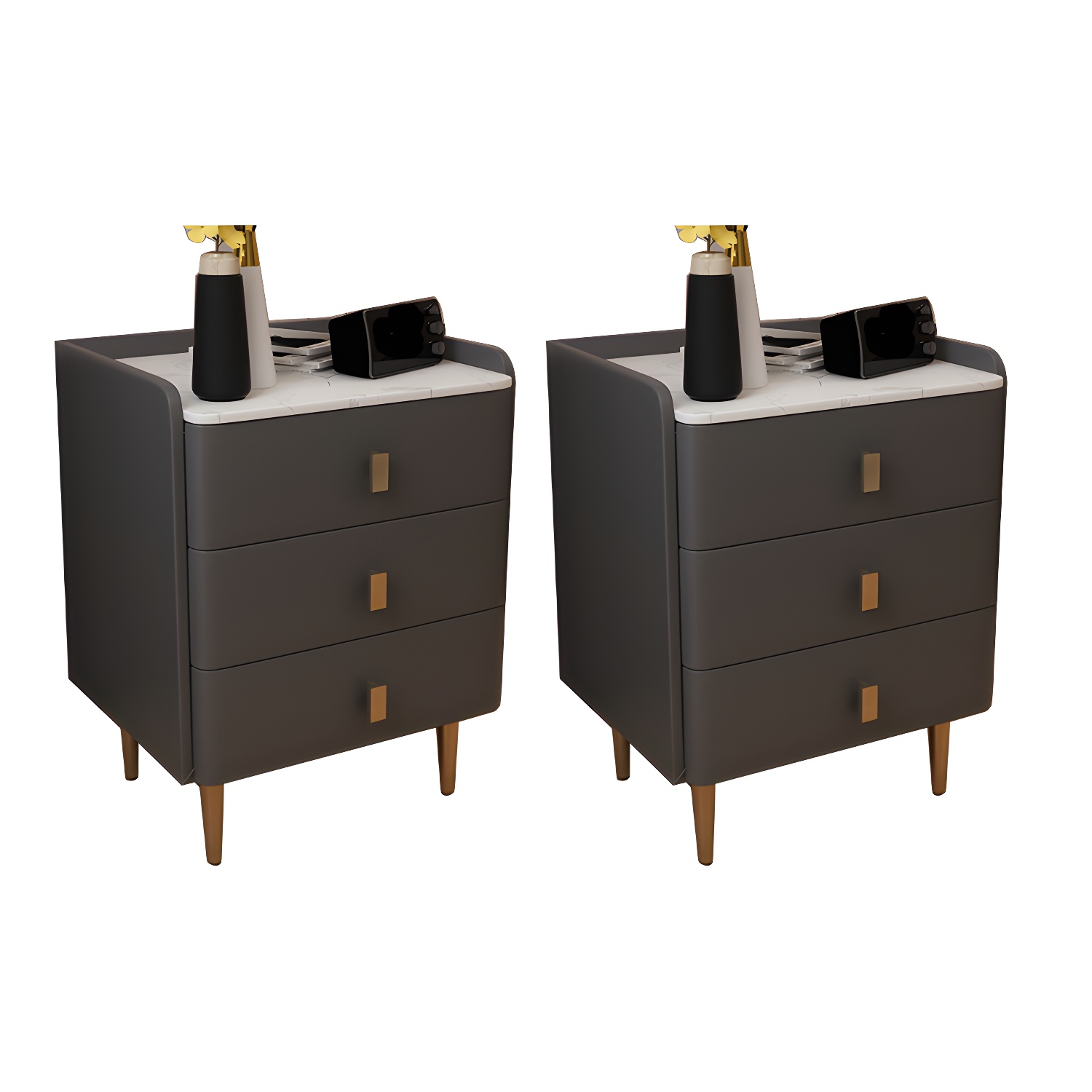 Glam Accent Table Nightstand | Ormau - image 32
