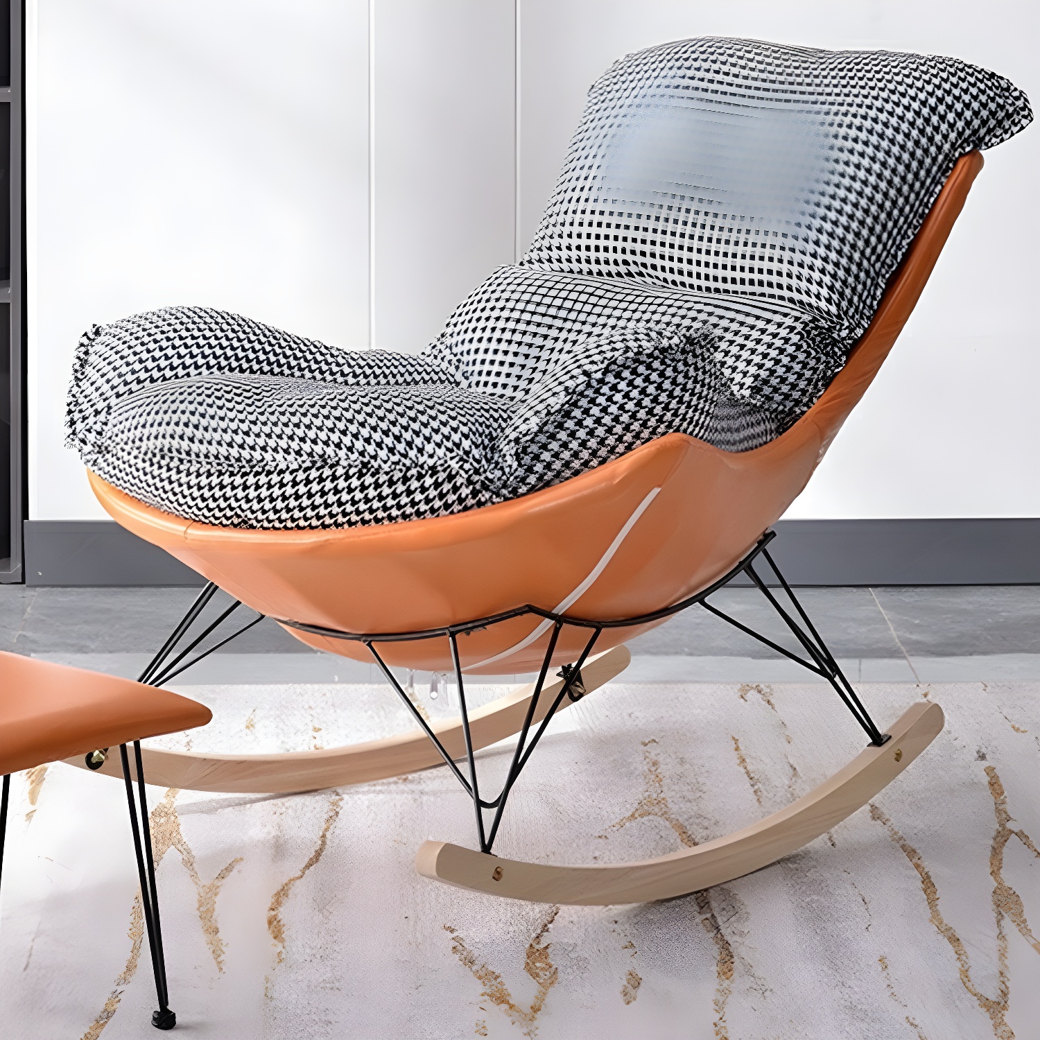 Modern Rocking Chair & Ottoman Set | Ormau - image 17