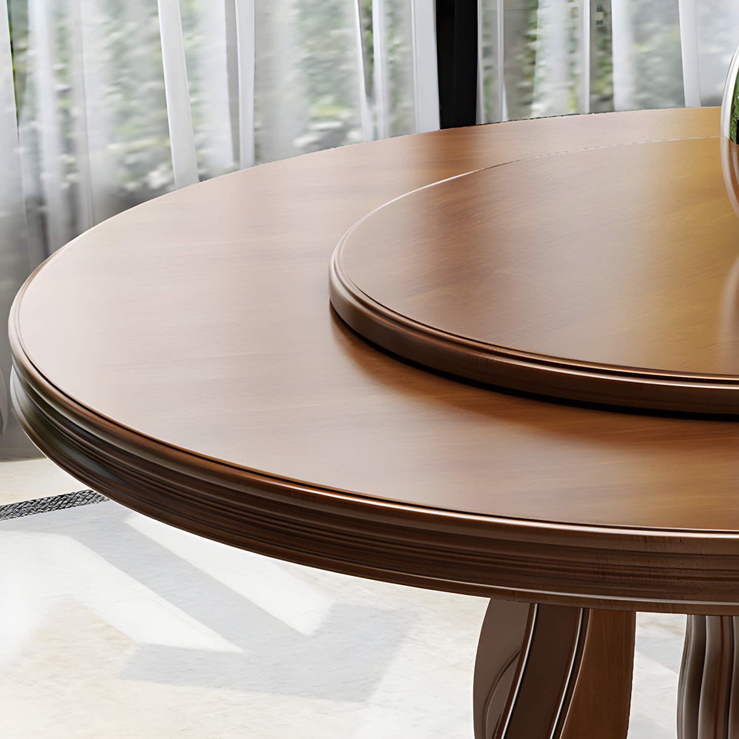 Turntable Pedestal Dining Table | Ormau - image 6