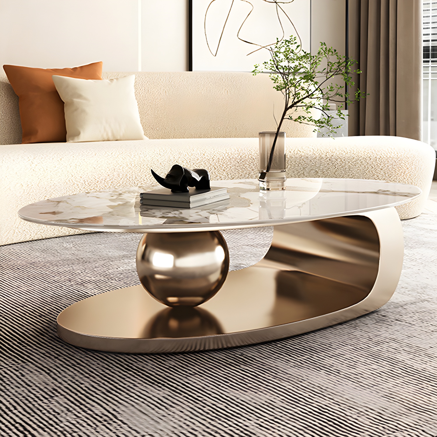 Oval Rock Sheet Coffee Table | Ormau - image 6