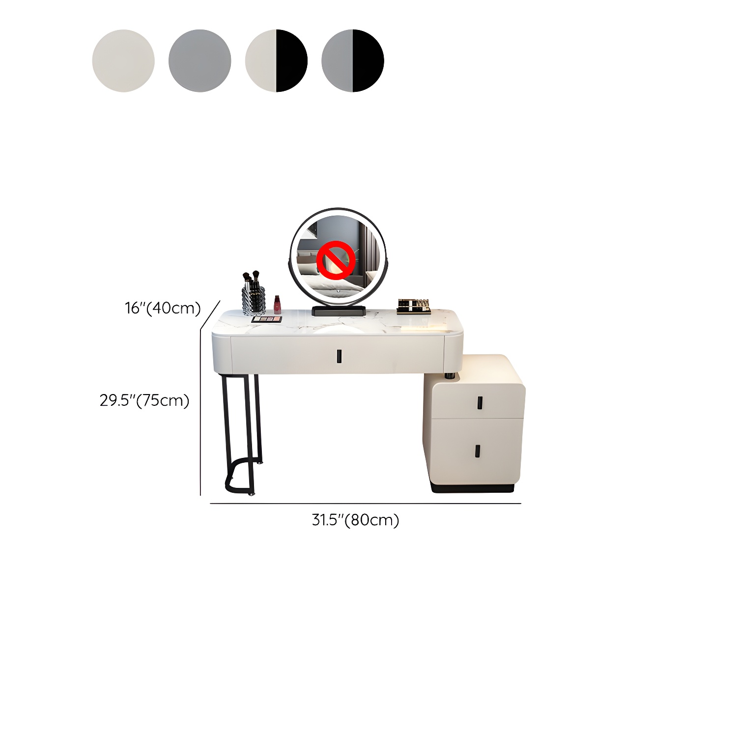 Stone Top Vanity Desk | Ormau - image 15