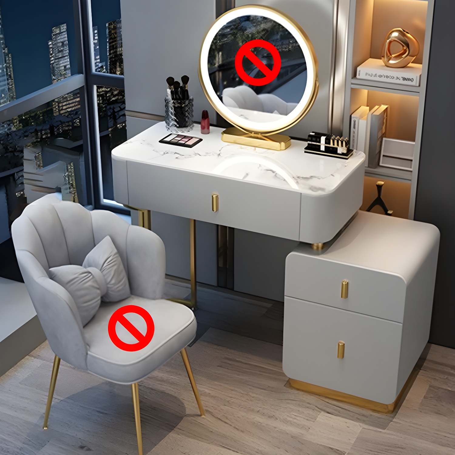 Stone Top Vanity Desk | Ormau - image 2