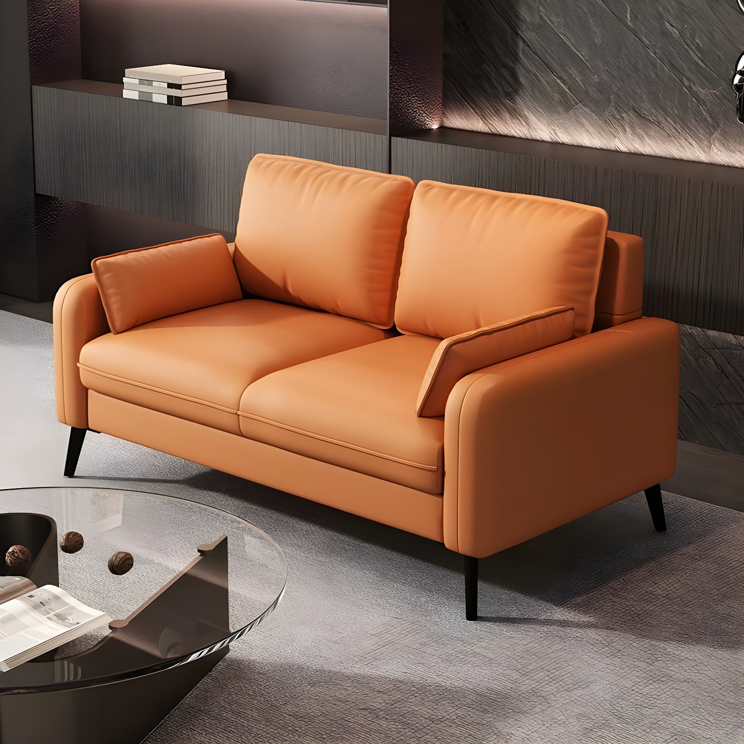 Modern Sofa with Bolster Pillows | Ormau - image 23