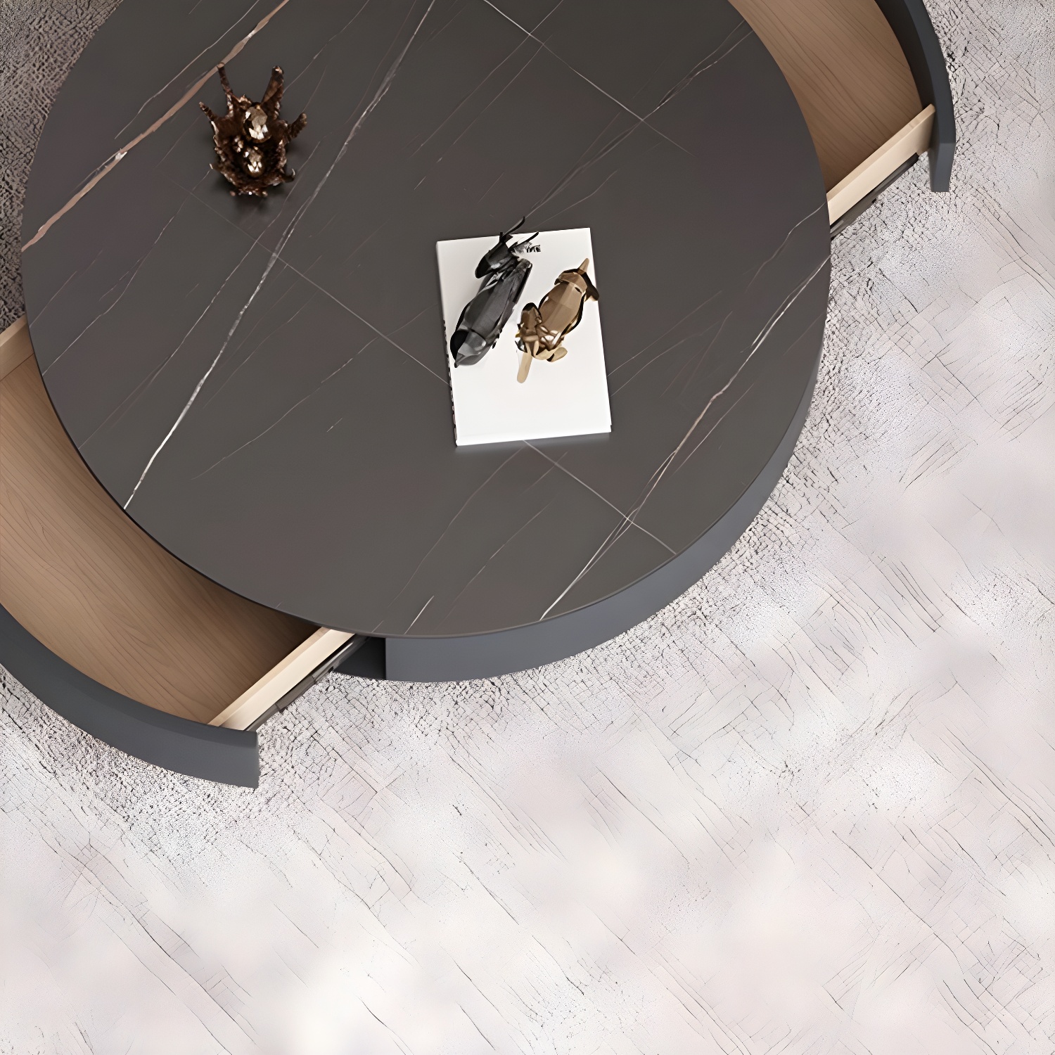Elegant Stone & Gold Coffee Table | Ormau - image 13