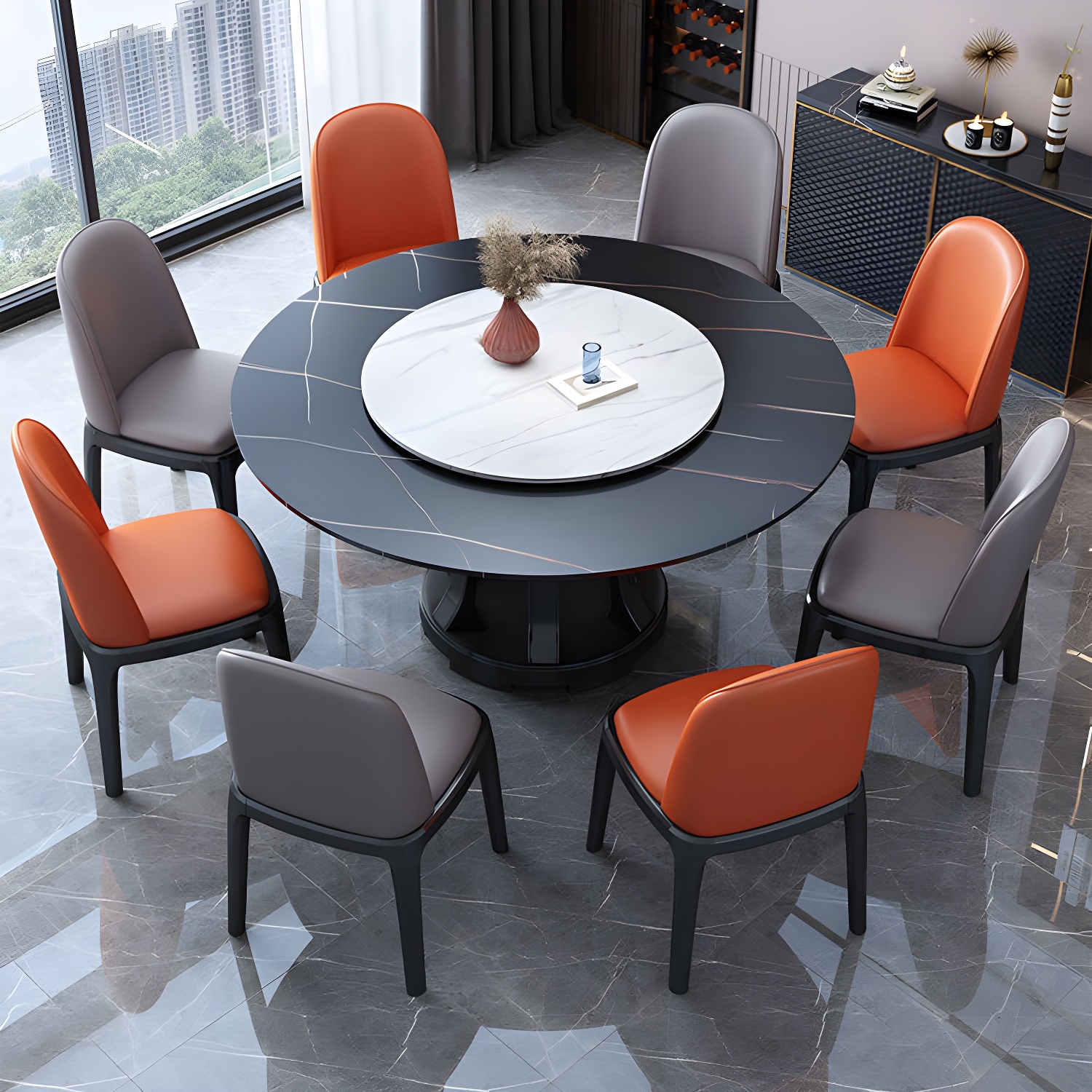 Modern Stone Top Dining Table | Ormau - image 1
