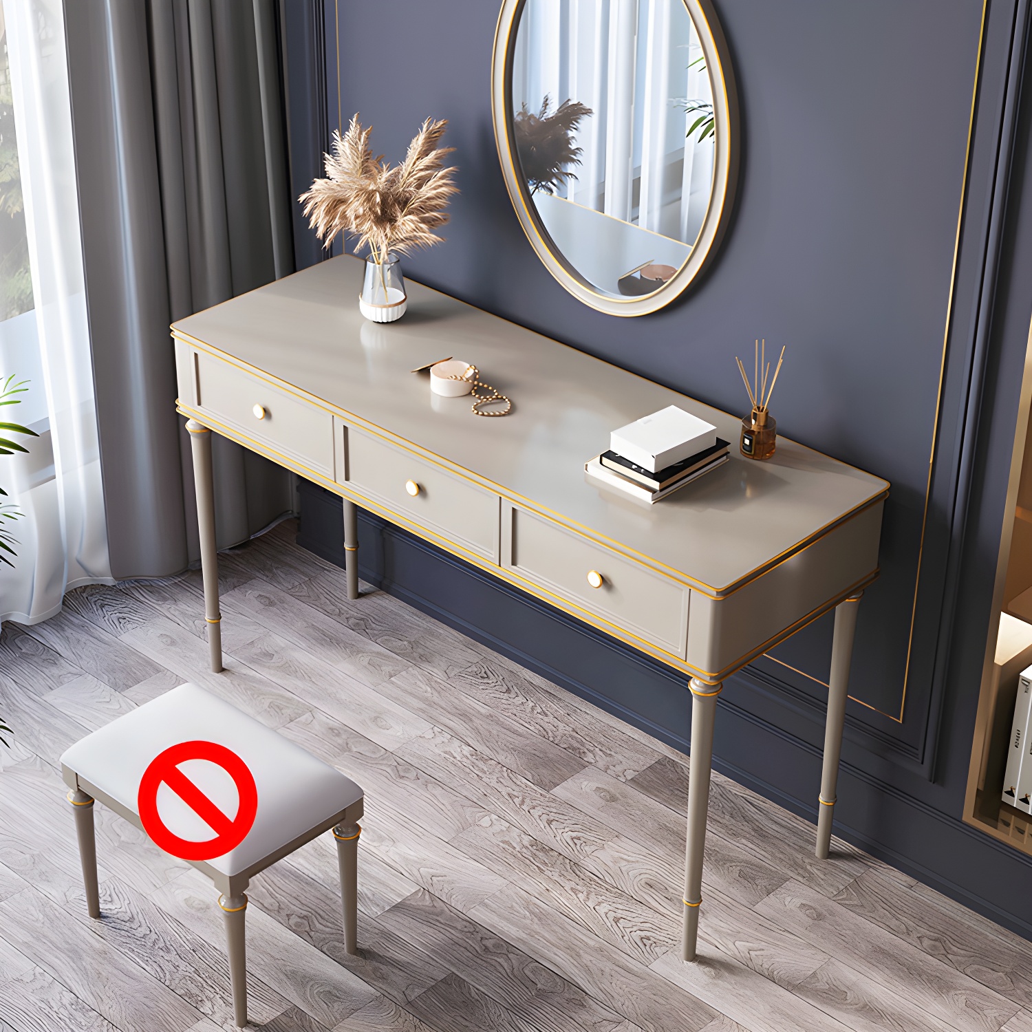 Mirror & 3-Drawer Vanity | Ormau - image 4