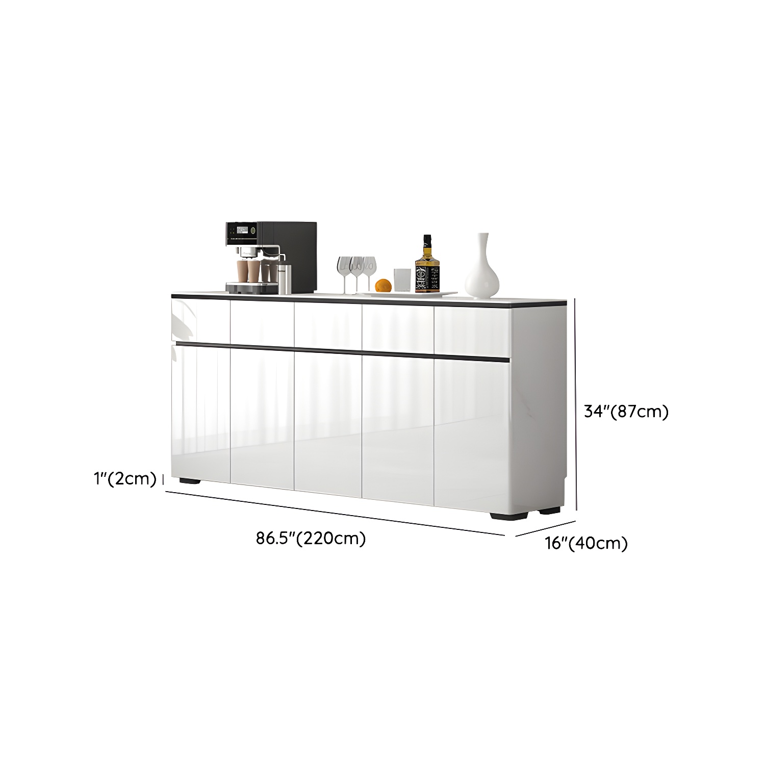 Modern White Sideboard | Ormau - image 15