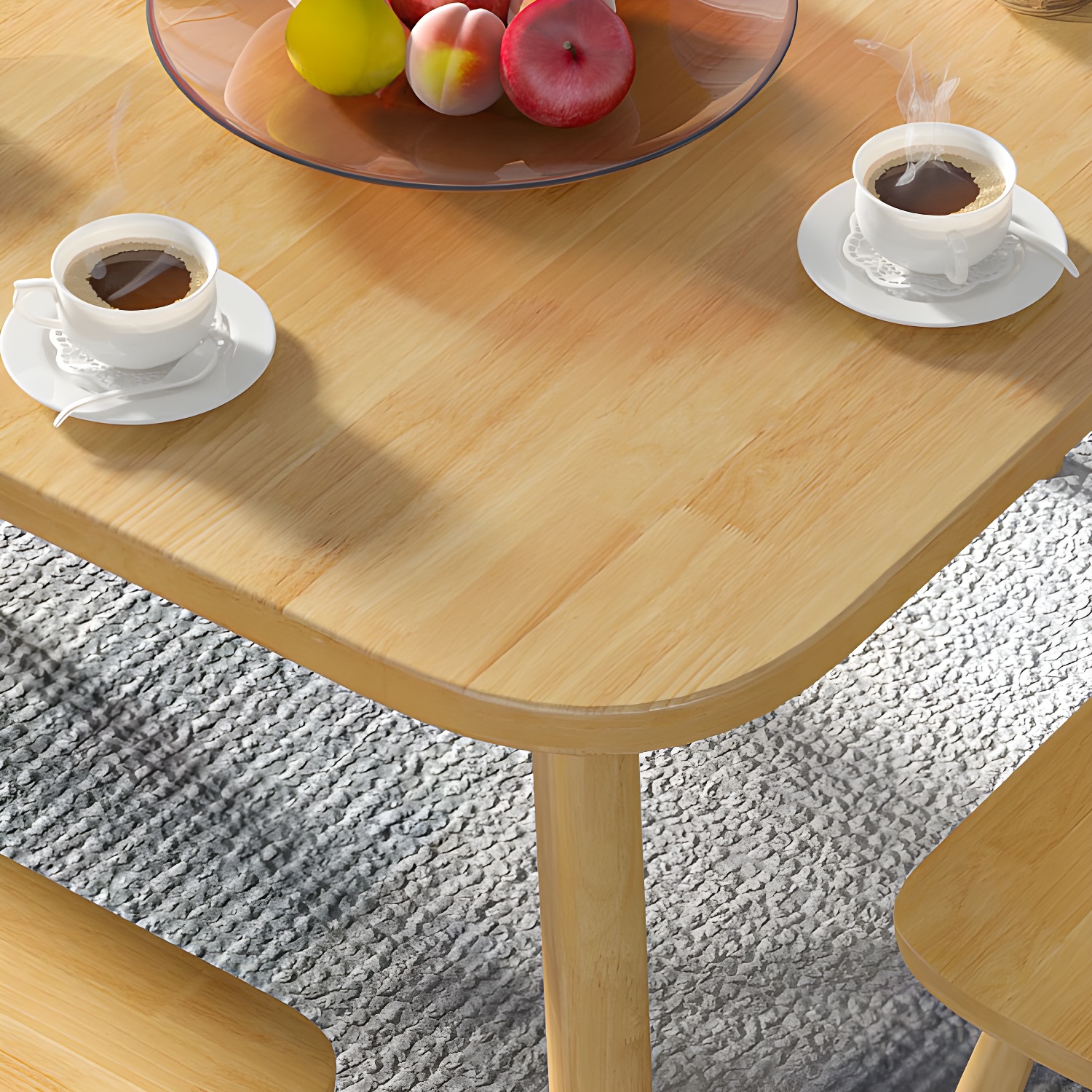 Natural Wood Square Dining Table | Ormau - image 8