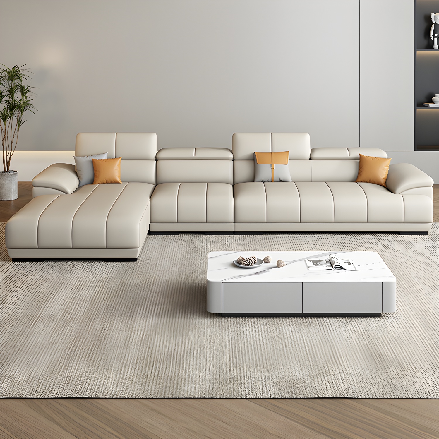 Elegant Leather Sectional | Ormau - image 3