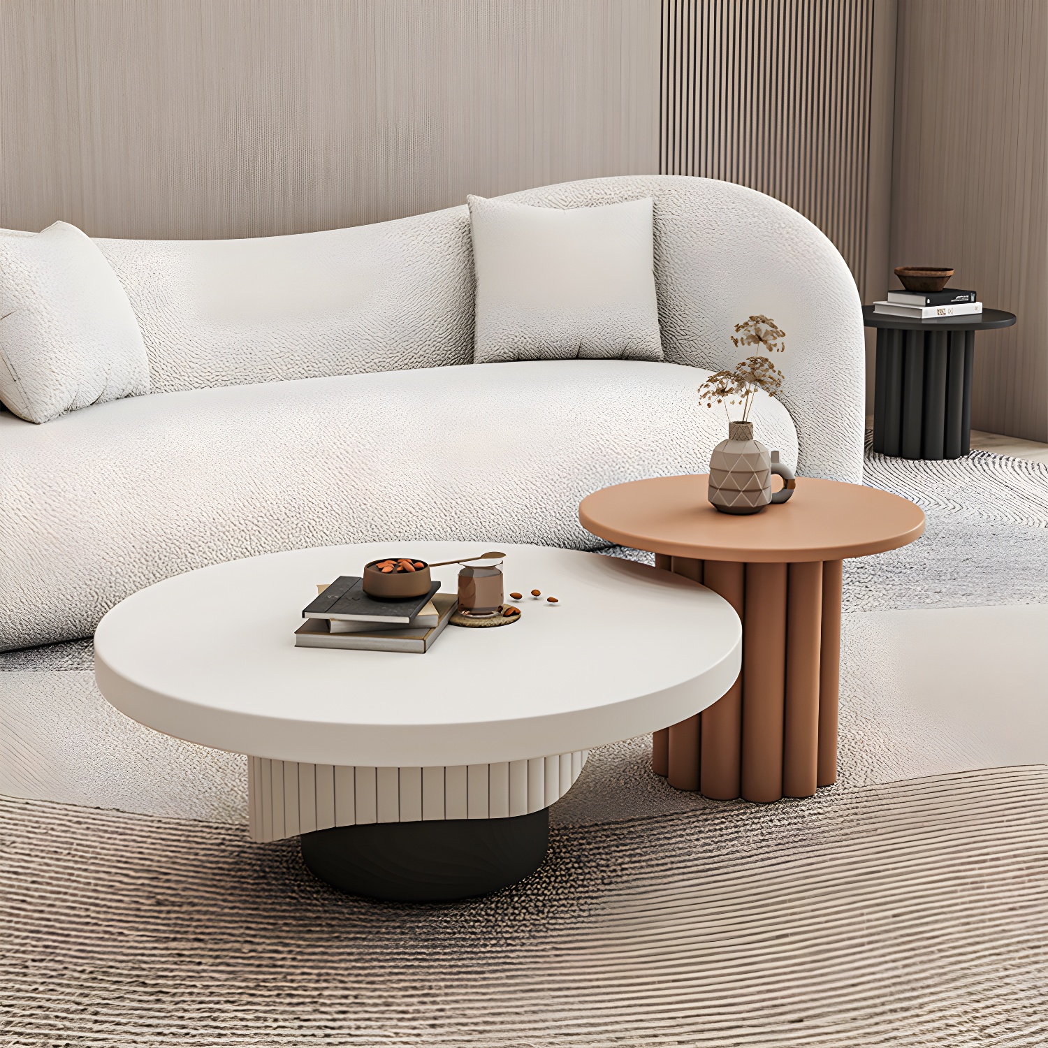 Pedestal Coffee Table Set | Ormau - image 7