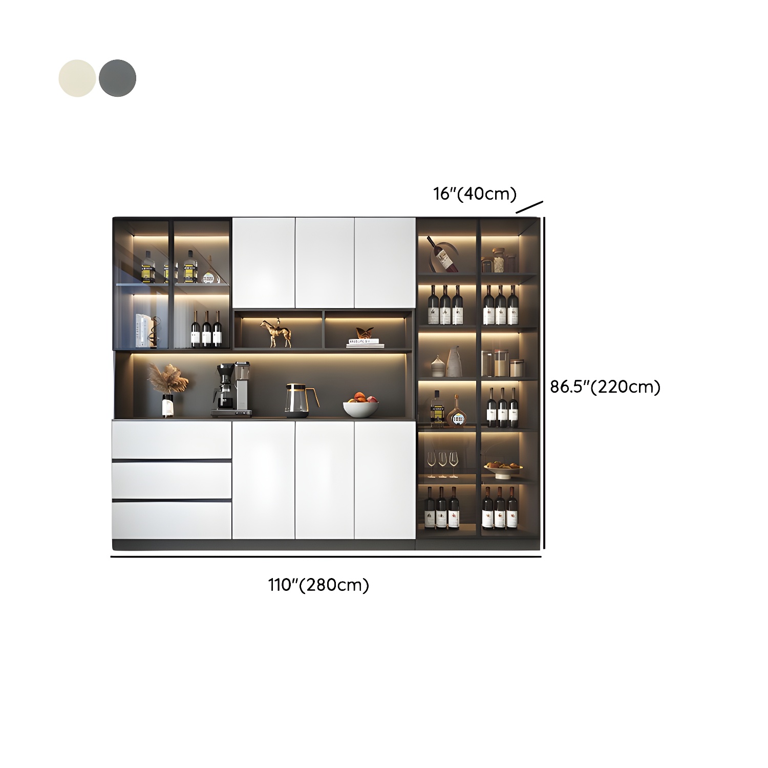 Modern Sideboard with Lighting | Ormau - image 35