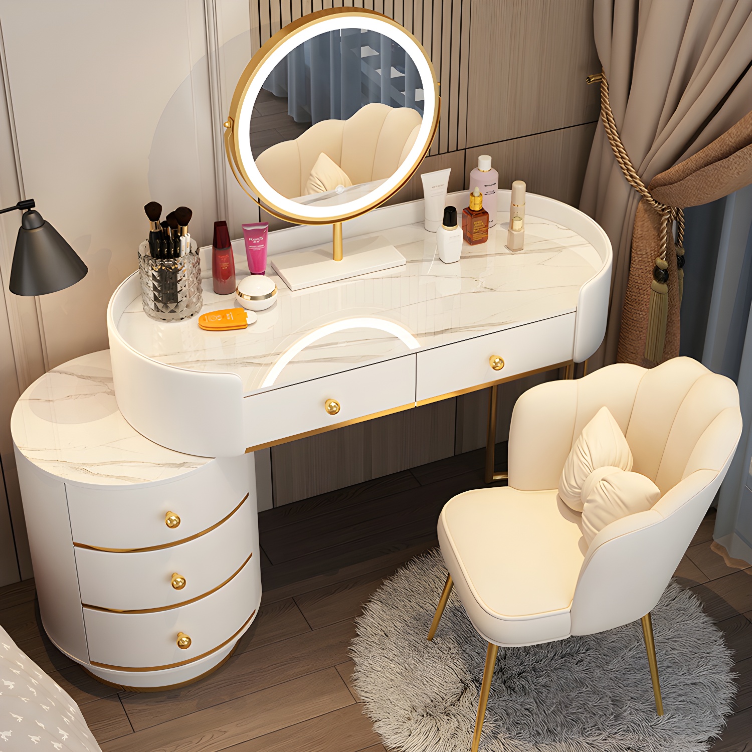 Metallic Lighted Vanity | Ormau - image 34