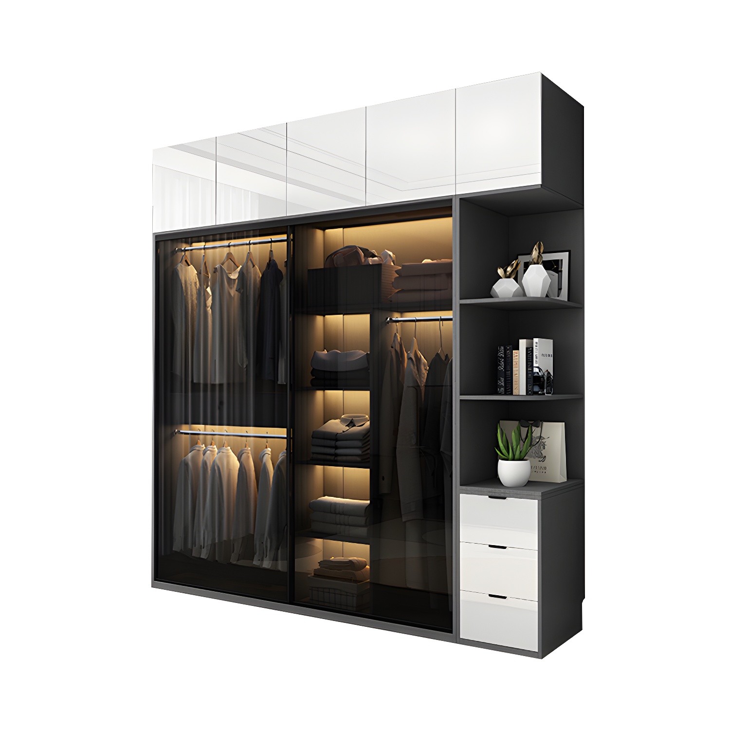 Modern Black Wardrobe | Ormau - image 24