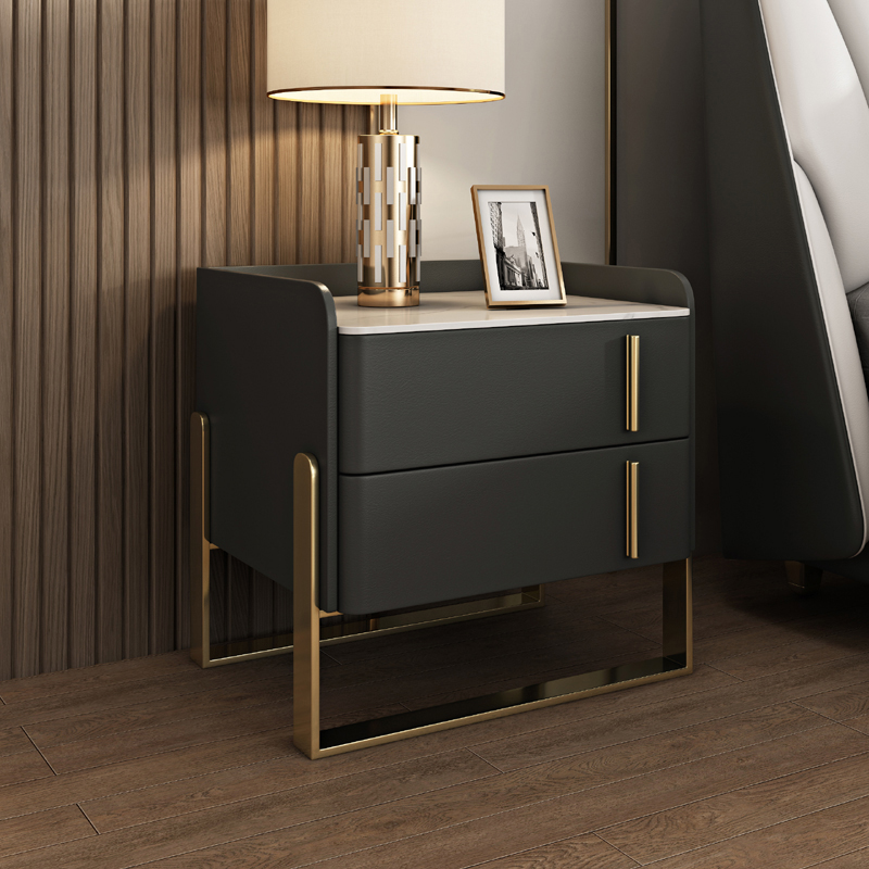 Drawer Nightstand with Stone Top | Ormau - image 25