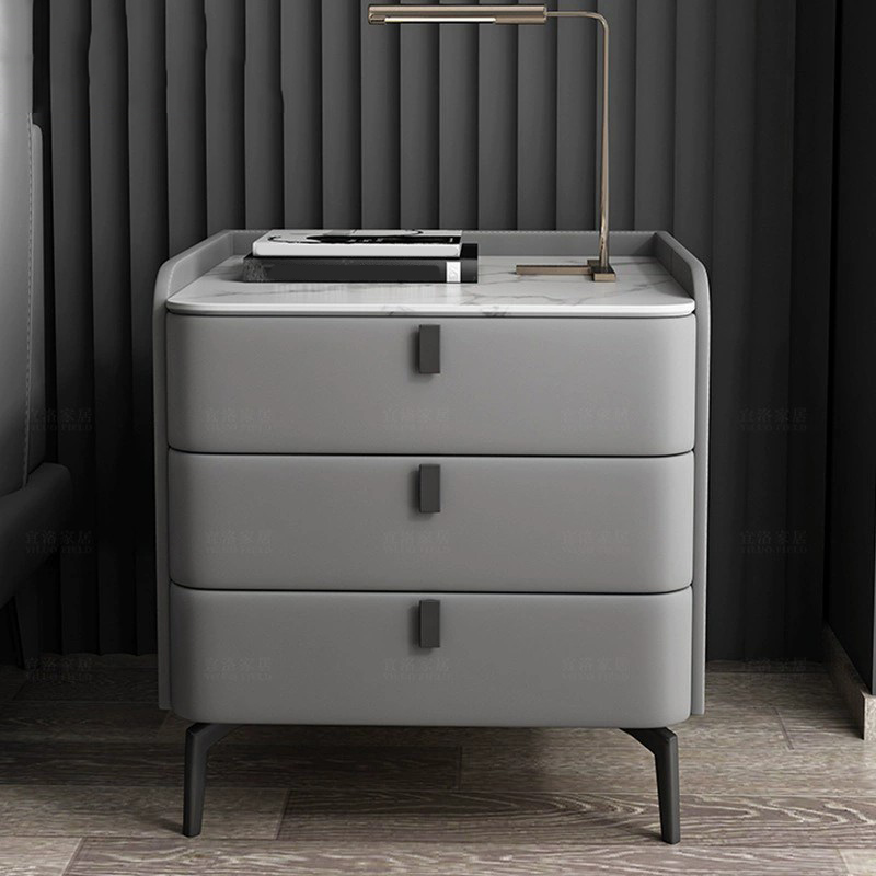 Modern Stone-Top Nightstand | Ormau - image 12
