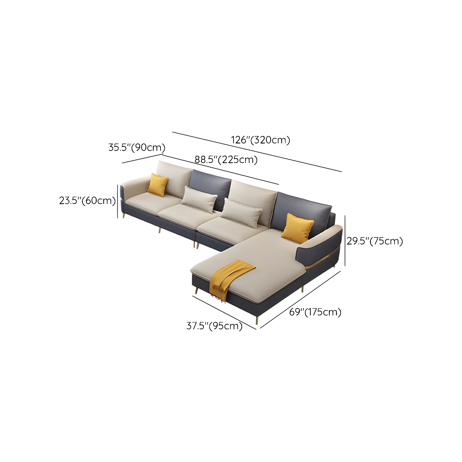 Glam Sectional Sofa | Ormau - image 26