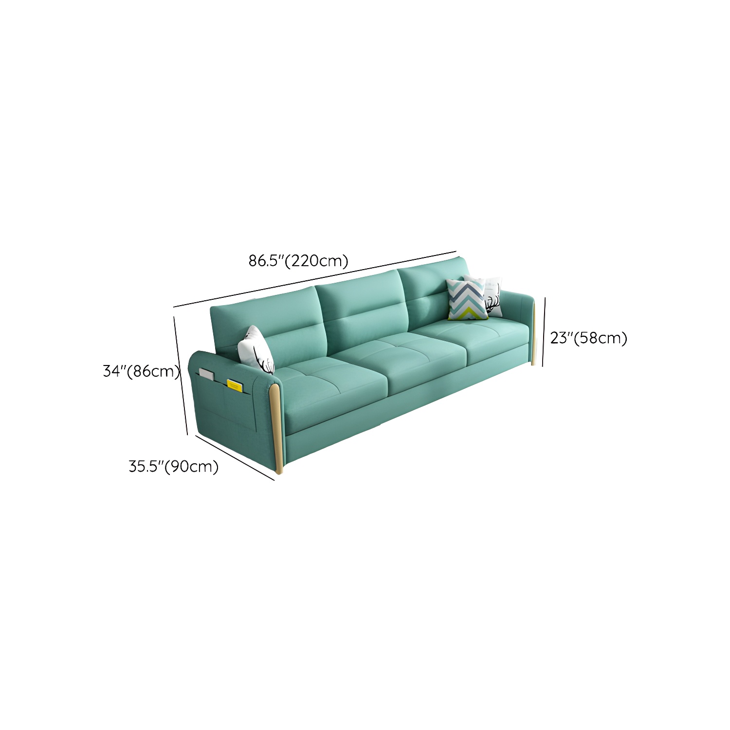 Green Sectional Sofa with Storage | Ormau - image 13