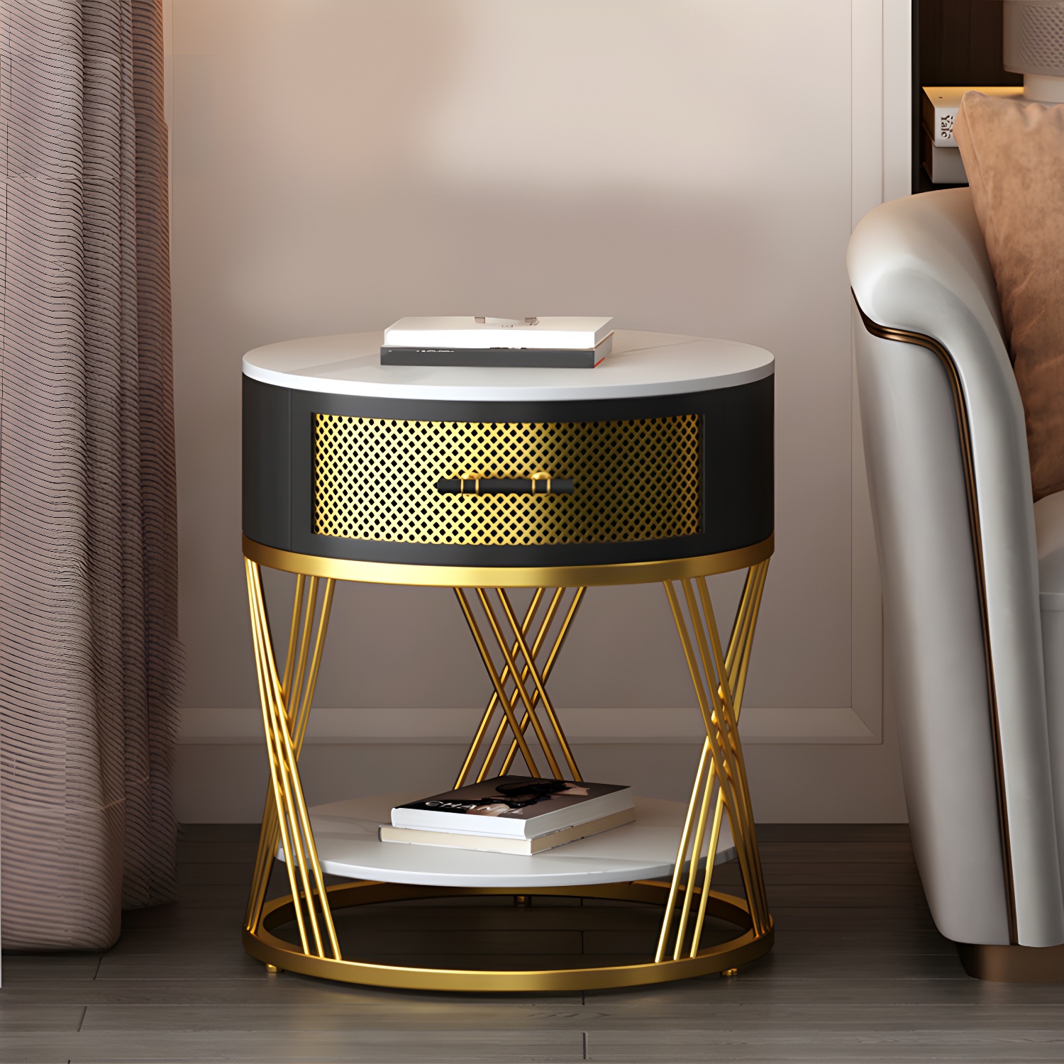Glam Stone Nightstand | Ormau - image 2
