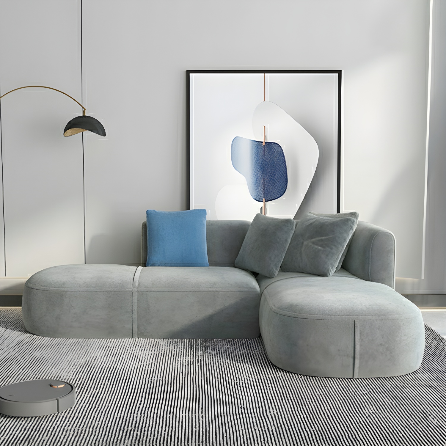 Flannel Sectional Sofa | Ormau - image 28