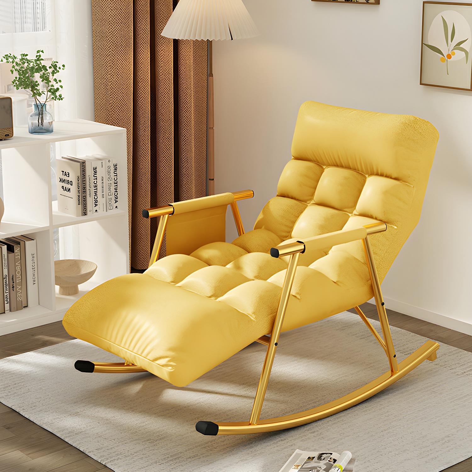 Chic Upholstered Rocking Chair | Ormau - image 27
