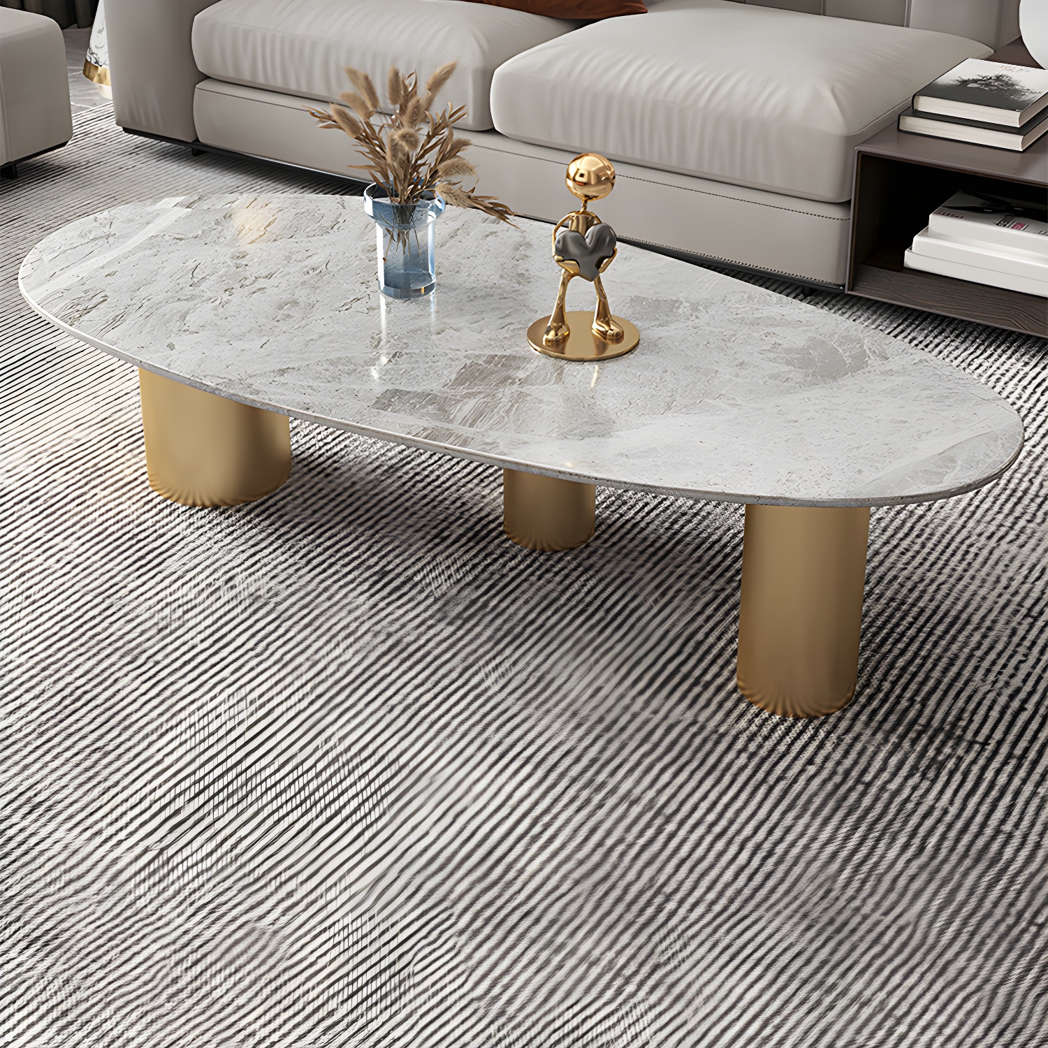 Elliptical Stone Coffee Table | Ormau - image 2