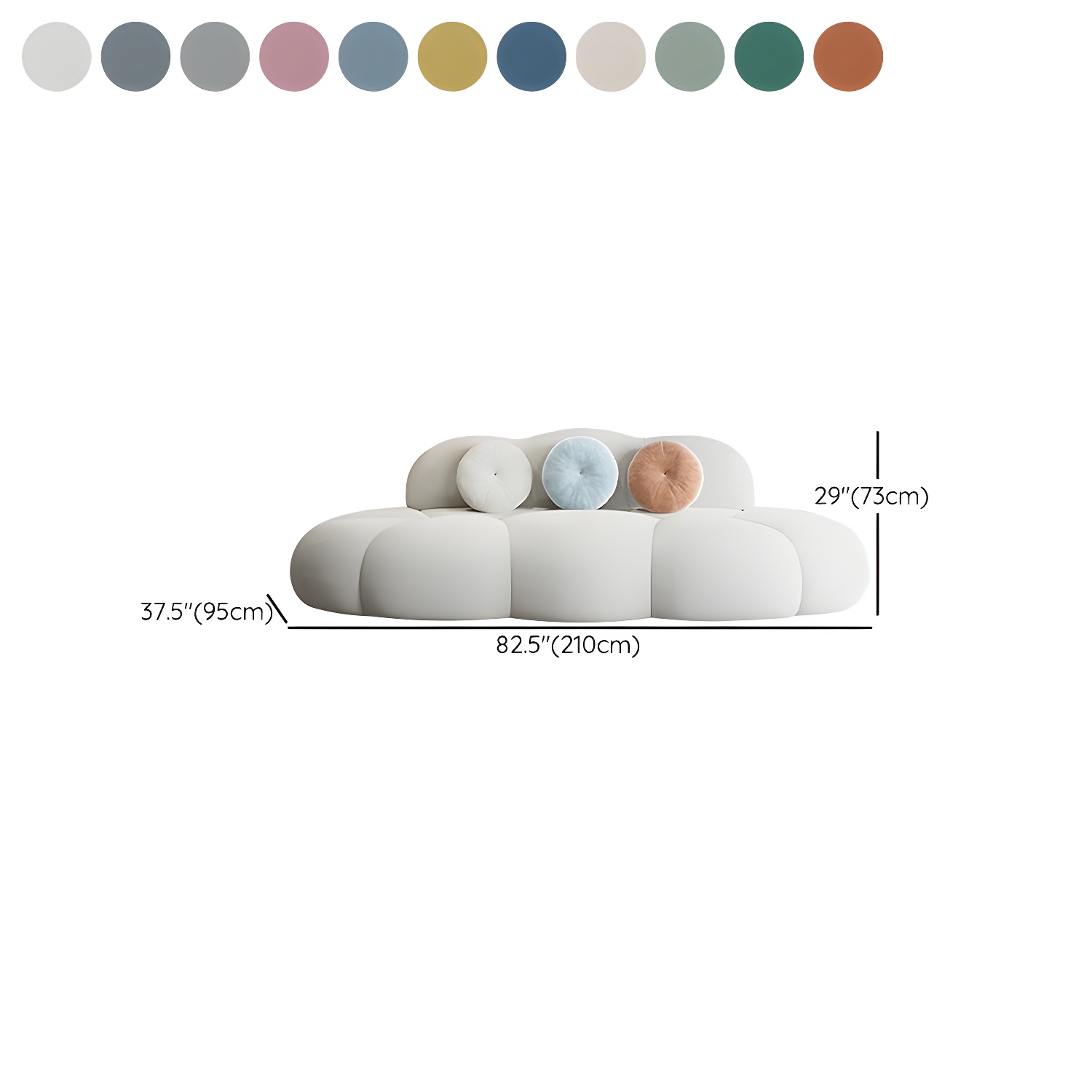 Wool Sofa with Pillows | Ormau - image 21