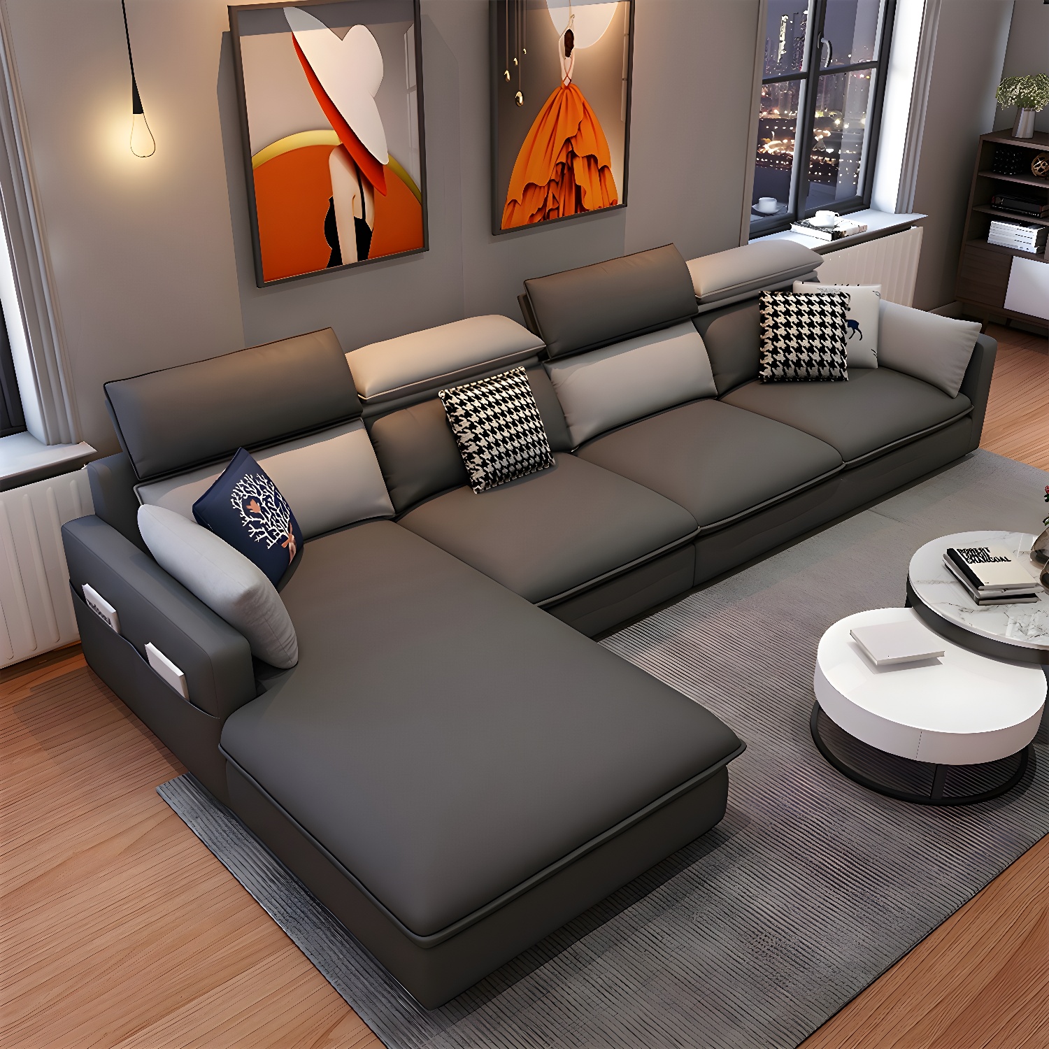 Modern L-Shape Sectional Sofa | Ormau - image 10