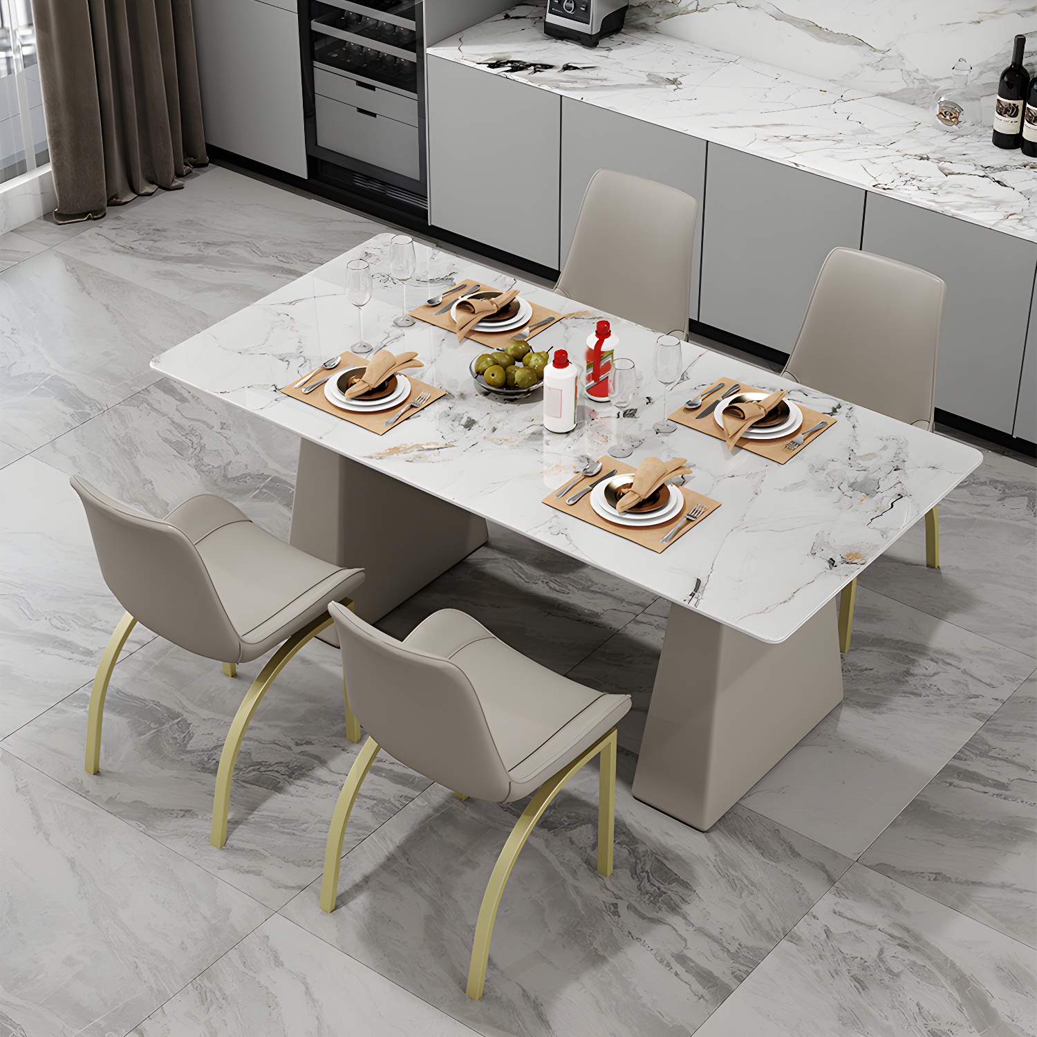 Modern Stone Dining Set | Ormau - image 1